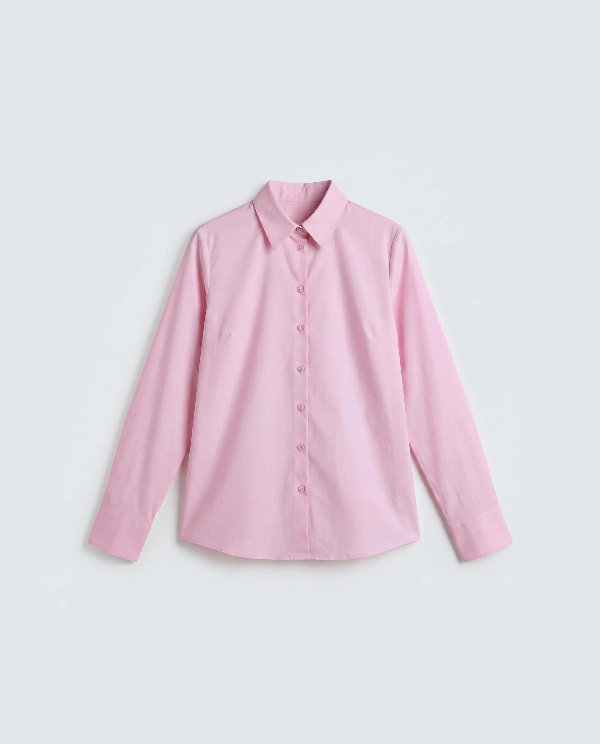 Rareism Women's Maven Pink Cotton Blend Spread Collar Fitted Plain Shirt