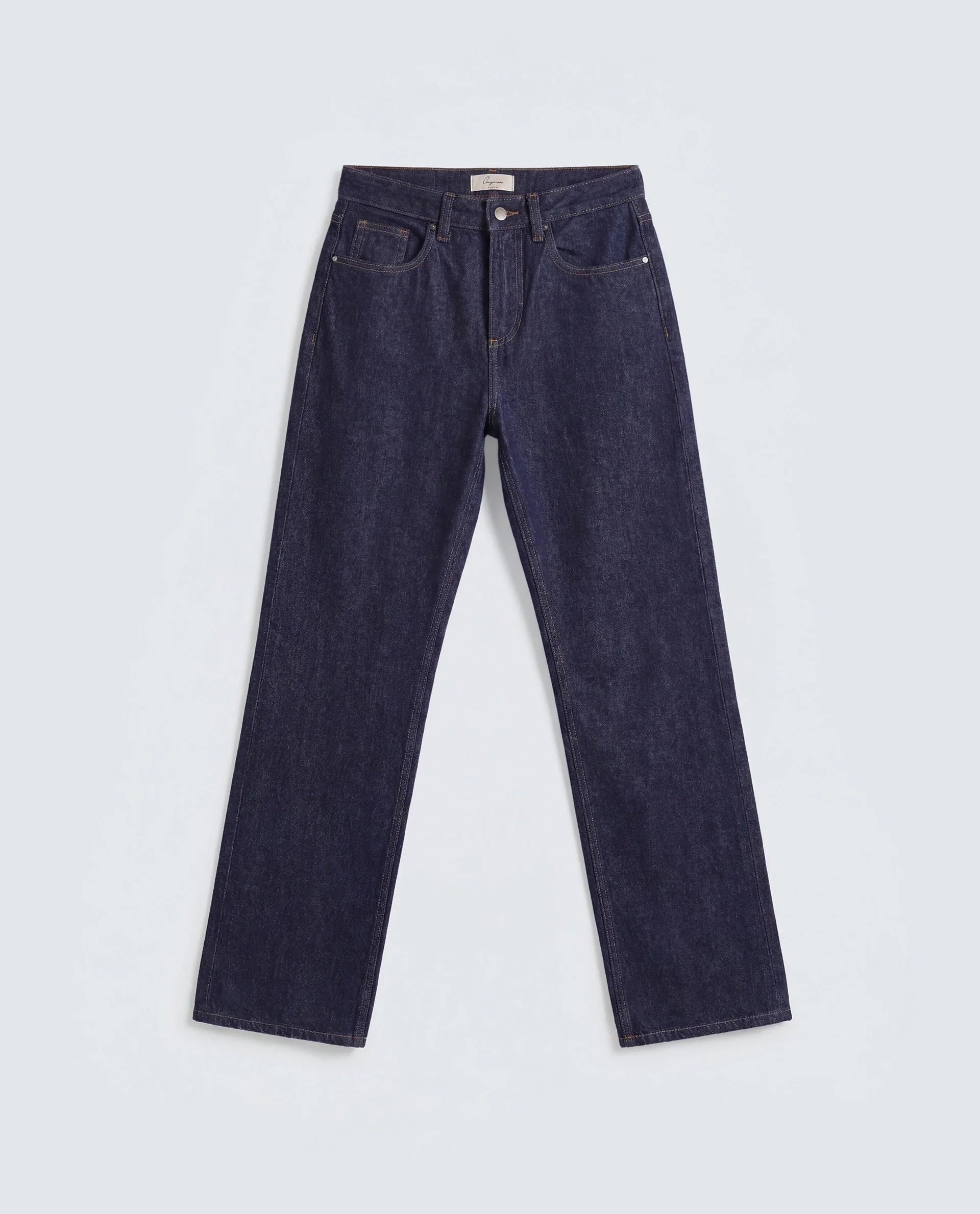 Rareism Women's Starlin Dark Navy Cotton Blend Straight Fit Plain Jeans