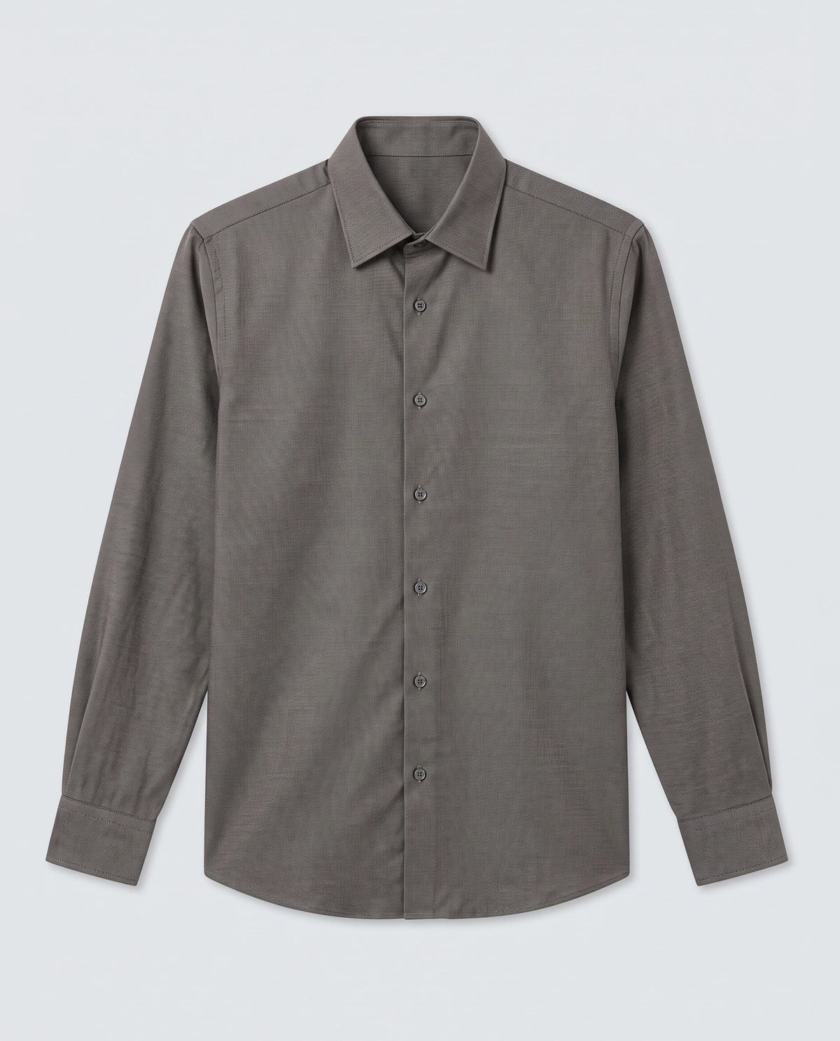 Rare Rabbit Men's Bogi Dusky Brown Cotton Blend Full Sleeve Spread Collar Regular Fit Plain Shirt