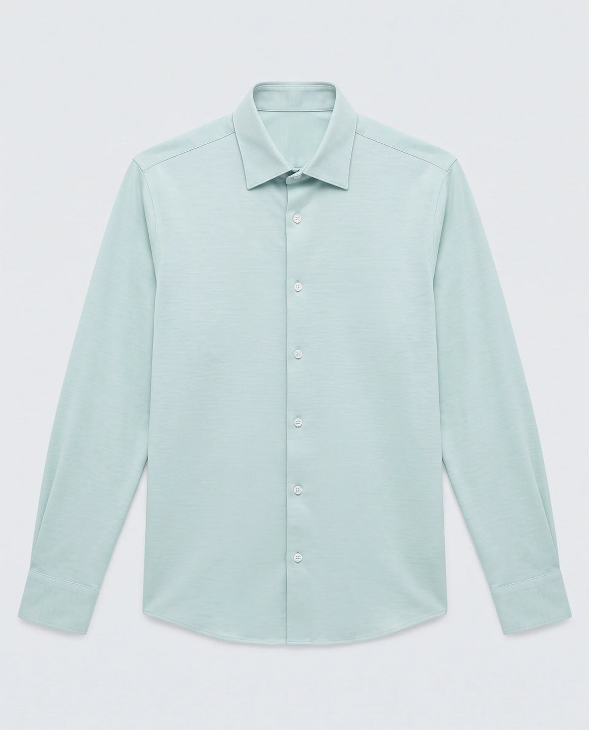 Rare Rabbit Men's Bogi Light Green Cotton Blend Full Sleeve Spread Collar Regular Fit Plain Shirt