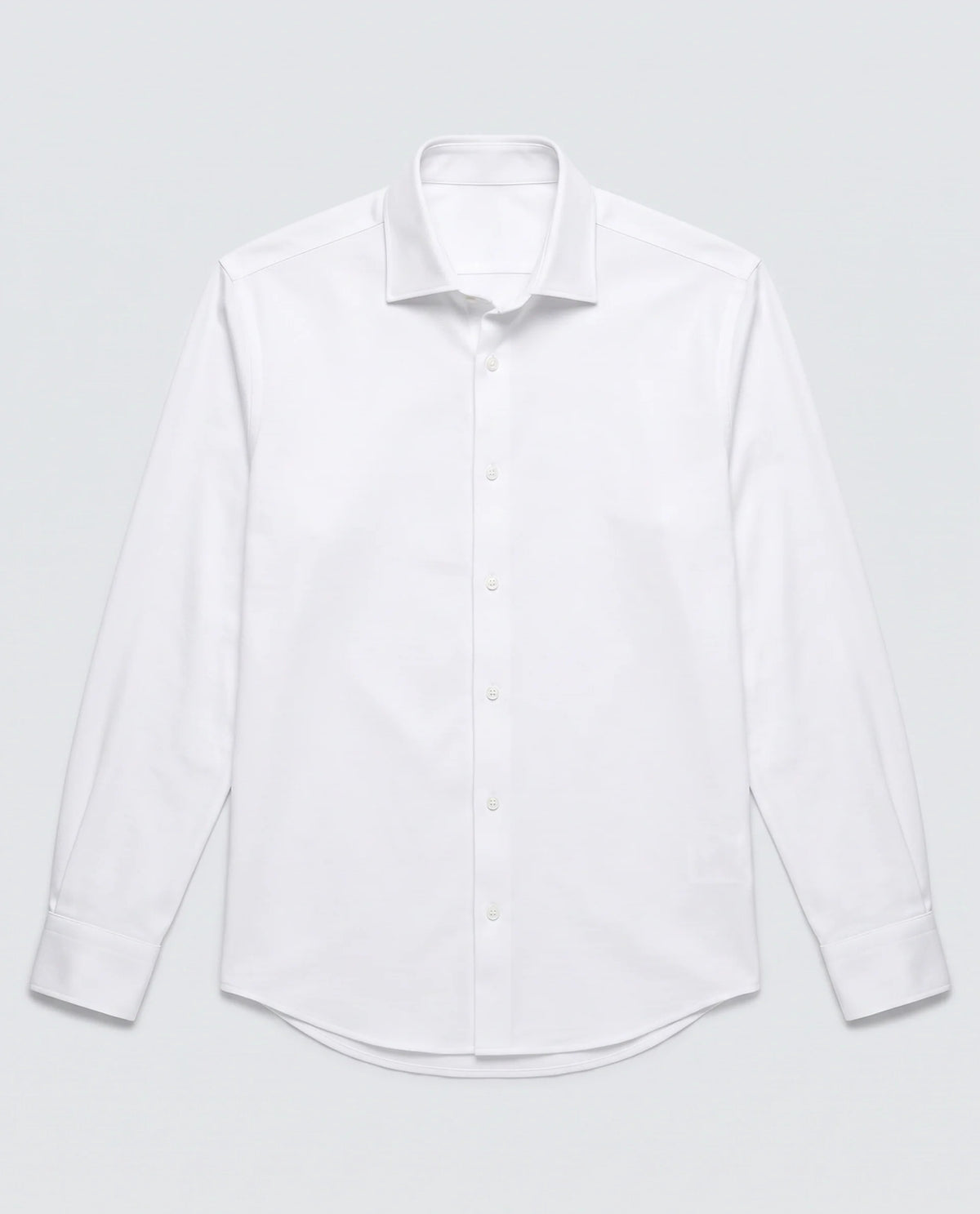 Rare Rabbit Men's Bogi White Cotton Blend Full Sleeve Spread Collar Regular Fit Plain Shirt