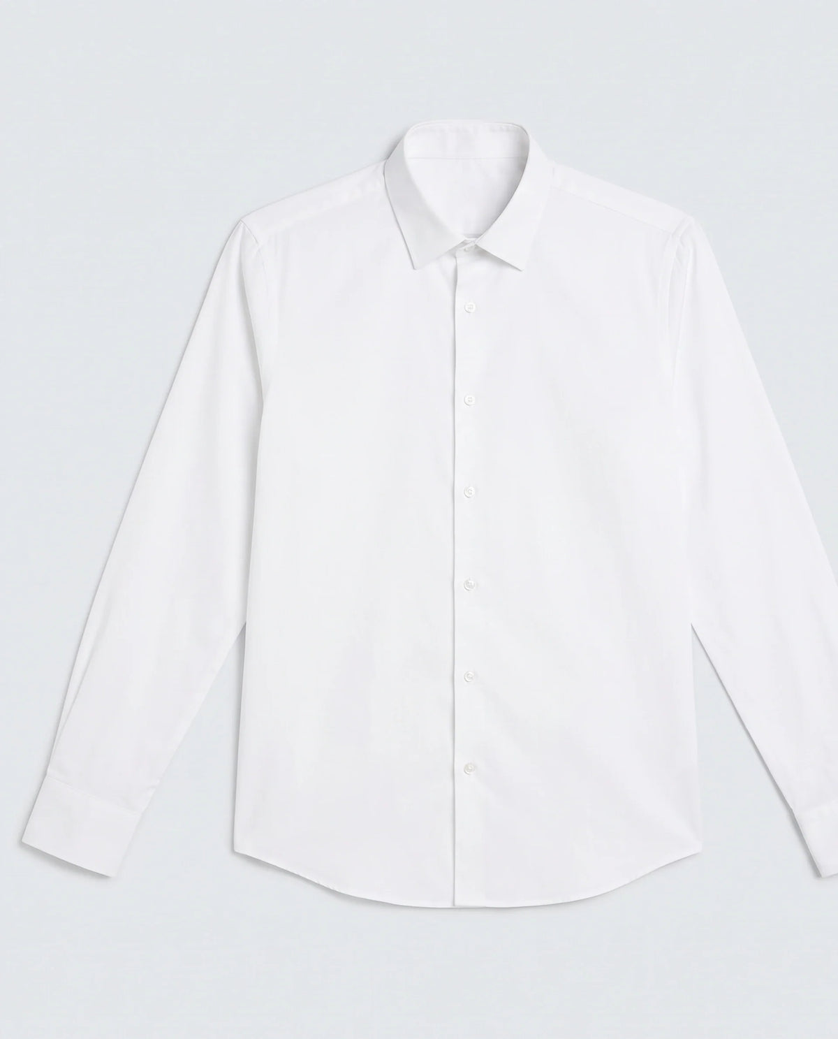 Rare Rabbit Men's Como-27 White Cotton Blend Fabric Full Sleeve Spread Collar Regular Fit Plain Shirt
