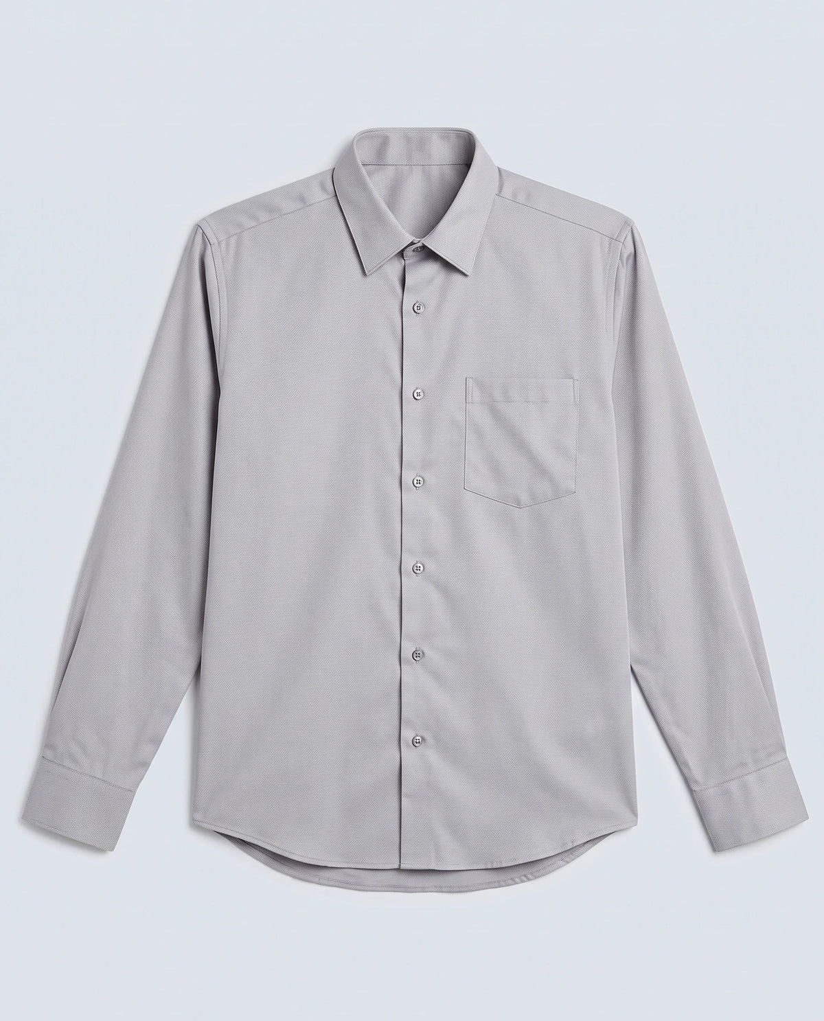 Rare Rabbit Men's Dream Pastel Grey Tencel Fabric Full Sleeve Spread Collar Regular Fit Plain Shirt