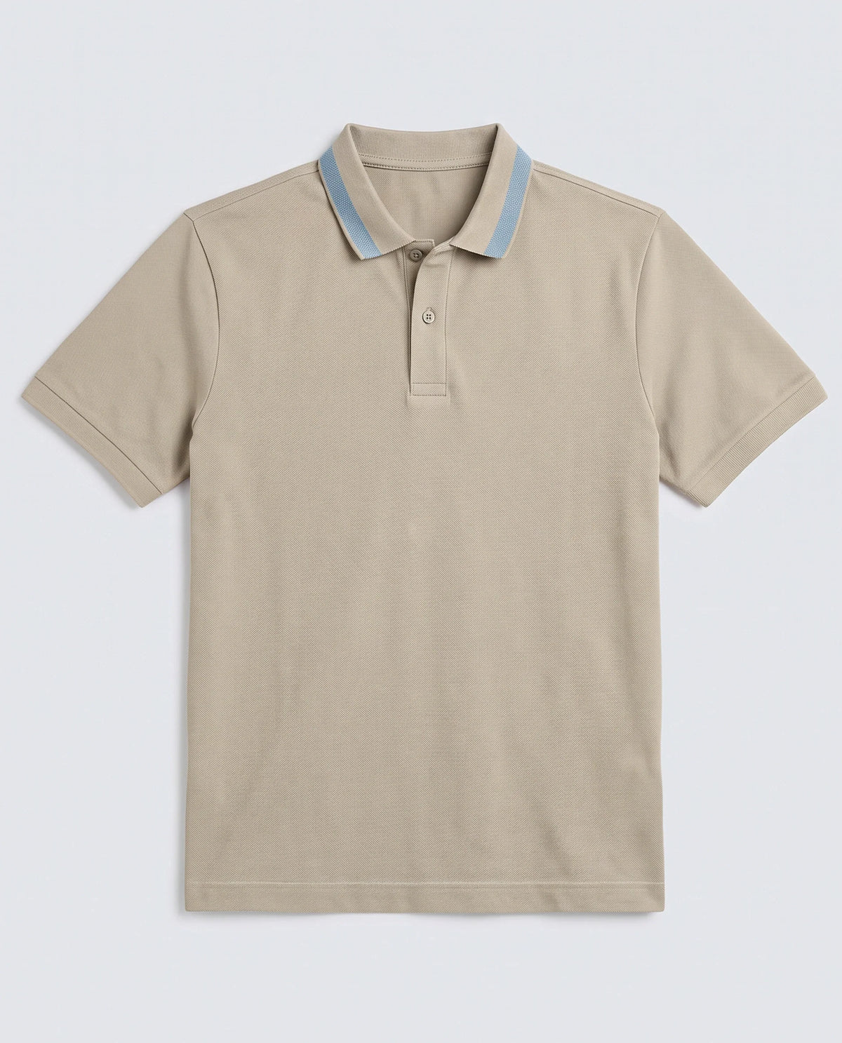 Rare Rabbit Men's Flint Dark Beige Cotton Fabric Half Sleeve Spread Collar Regular Fit Plain Polo