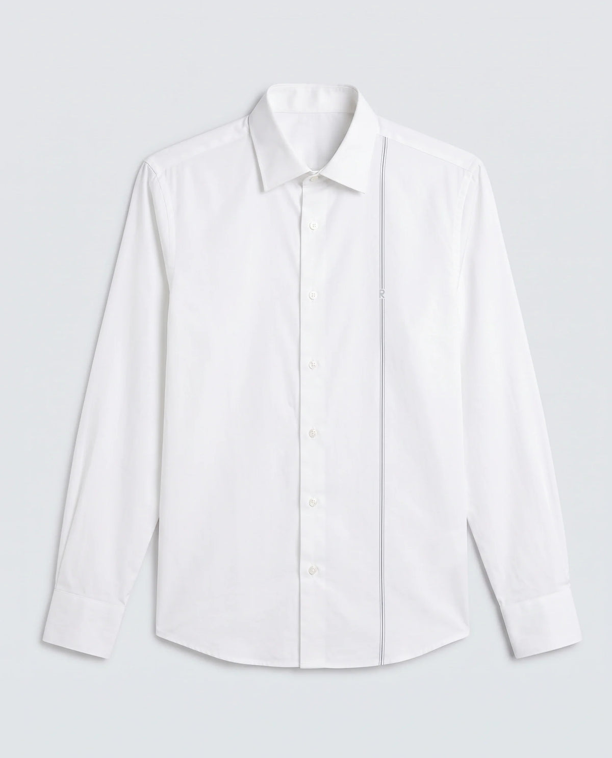 Rare Rabbit Men's Fump White Cotton Jacquard Regular Fit Full Sleeve Collared Shirt