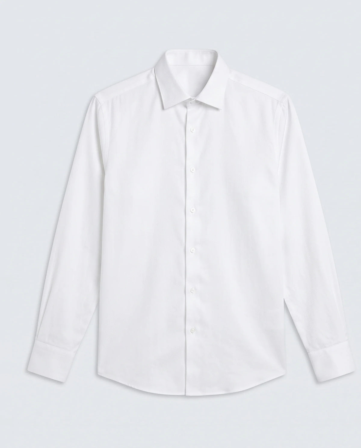 Rare Rabbit Men's Giro White Cotton Full Sleeve Spread Collar Regular Fit Plain Shirt