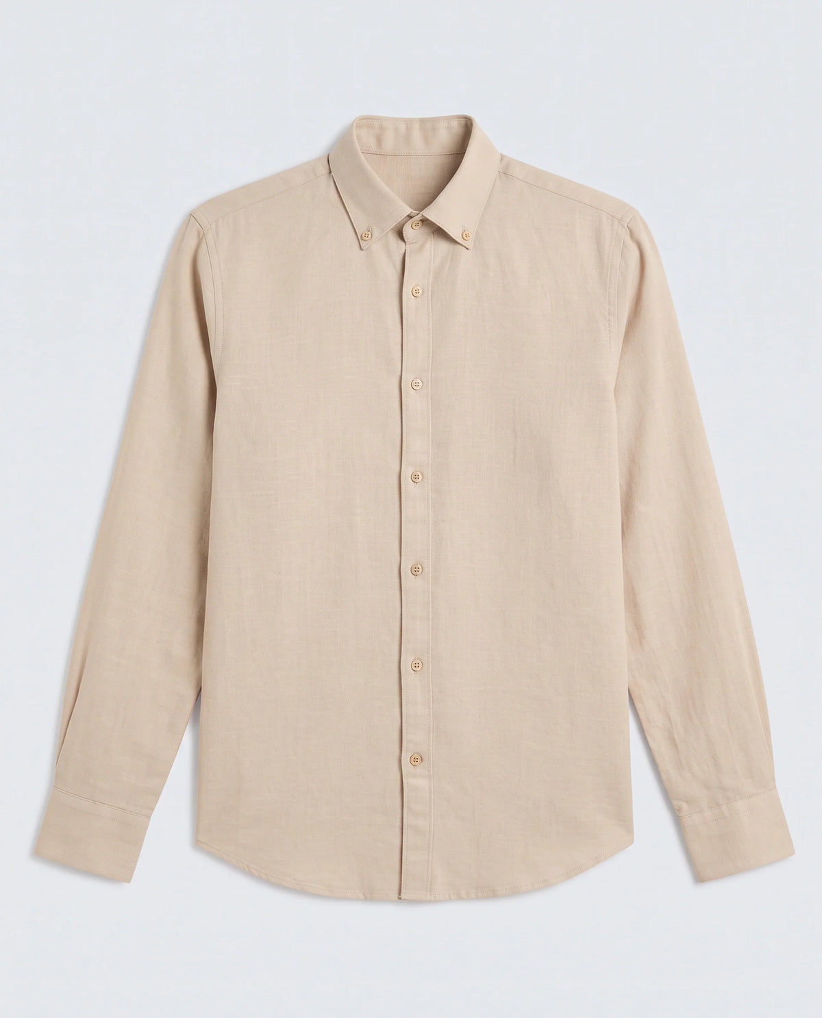 Rare Rabbit Men's Hax-P Light Mustard Cotton Blend Fabric Full Sleeve Spread Collar Button Regular Plain Shirt
