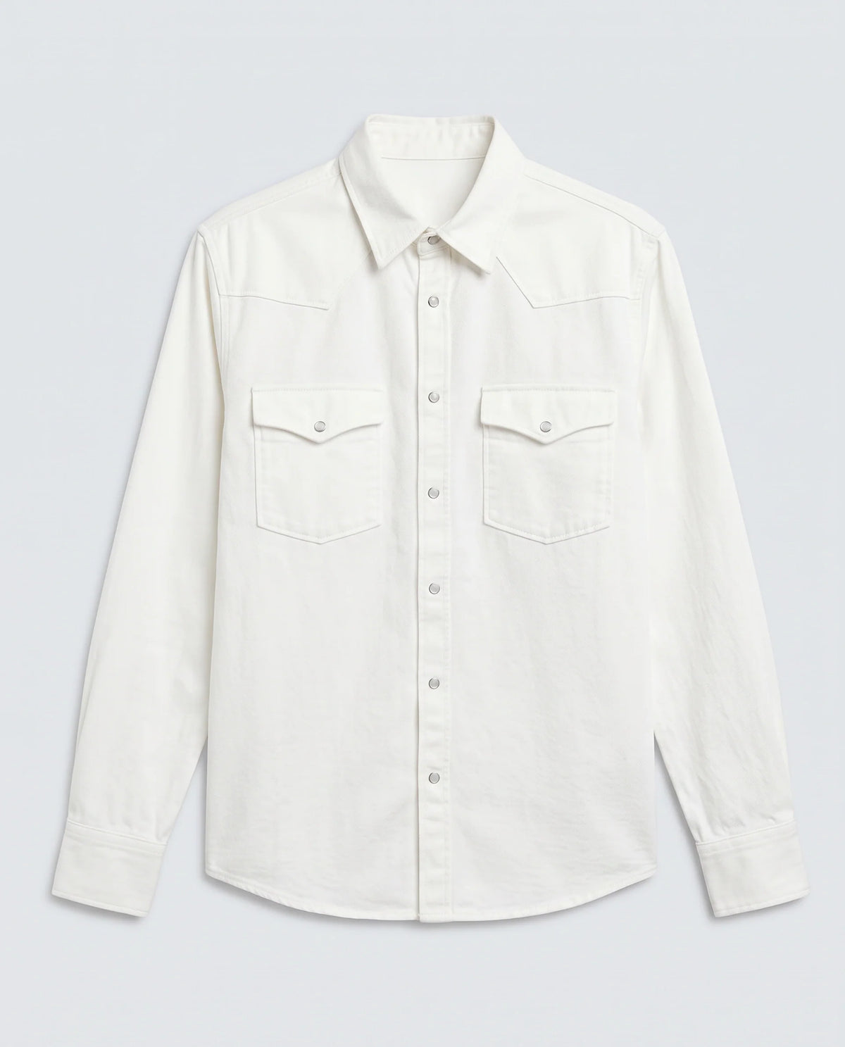 Rare Rabbit Men's Haxlr 26 Off White Cotton Blend Fabric Full Sleeve Spread Collar Snap Button Regular Fit Plain Shirt