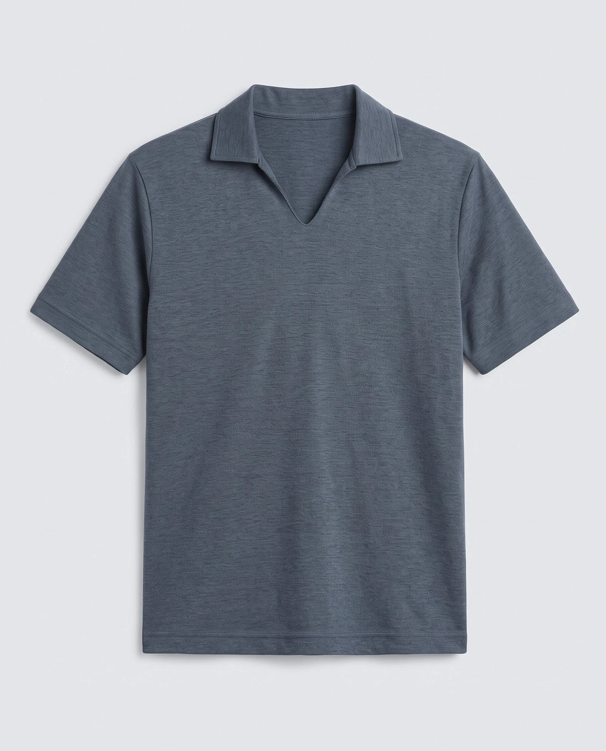 Rare Rabbit Men's Jawal-S26 Navy Cotton Blend Fabric Half Sleeve Jonny Collar Regular Fit Plain Polo