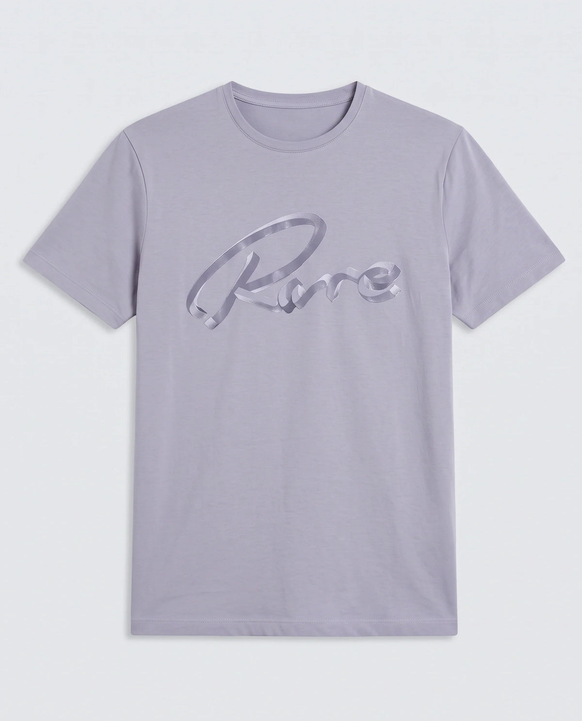 Rare Rabbit Men's Kloz Pastel Purple Cotton Blend Fabric Half Sleeve Crew Neck Regular Fit Graphic Print T-Shirt