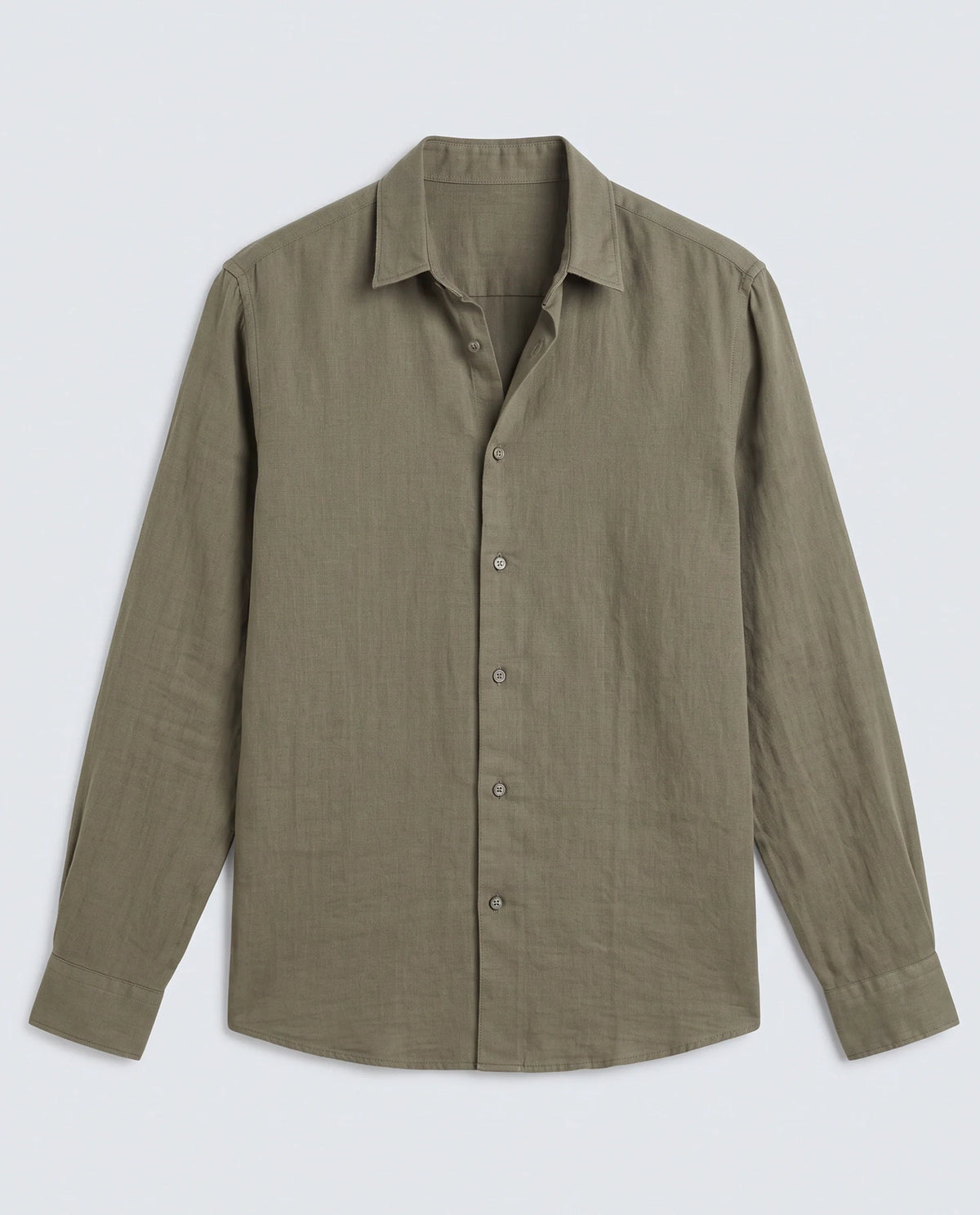 Rare Rabbit Men's Layerr-Ls Olive Cotton Plain Regular Fit Full Sleeve Collared Shirt