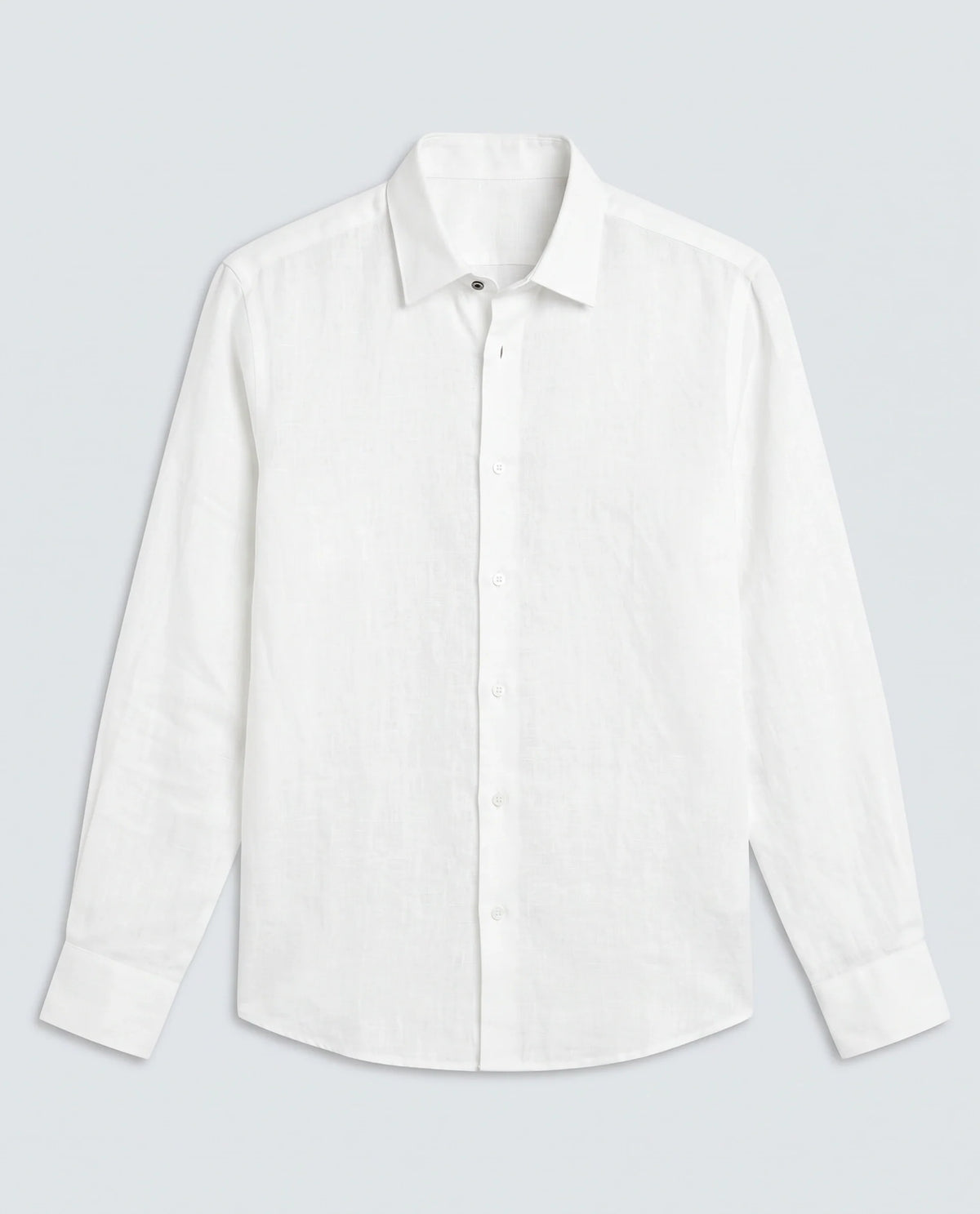 Rare Rabbit Men's Linex Ls White Linen Blend Fabric Full Sleeve Spread Collar Regular Fit Plain Shirt