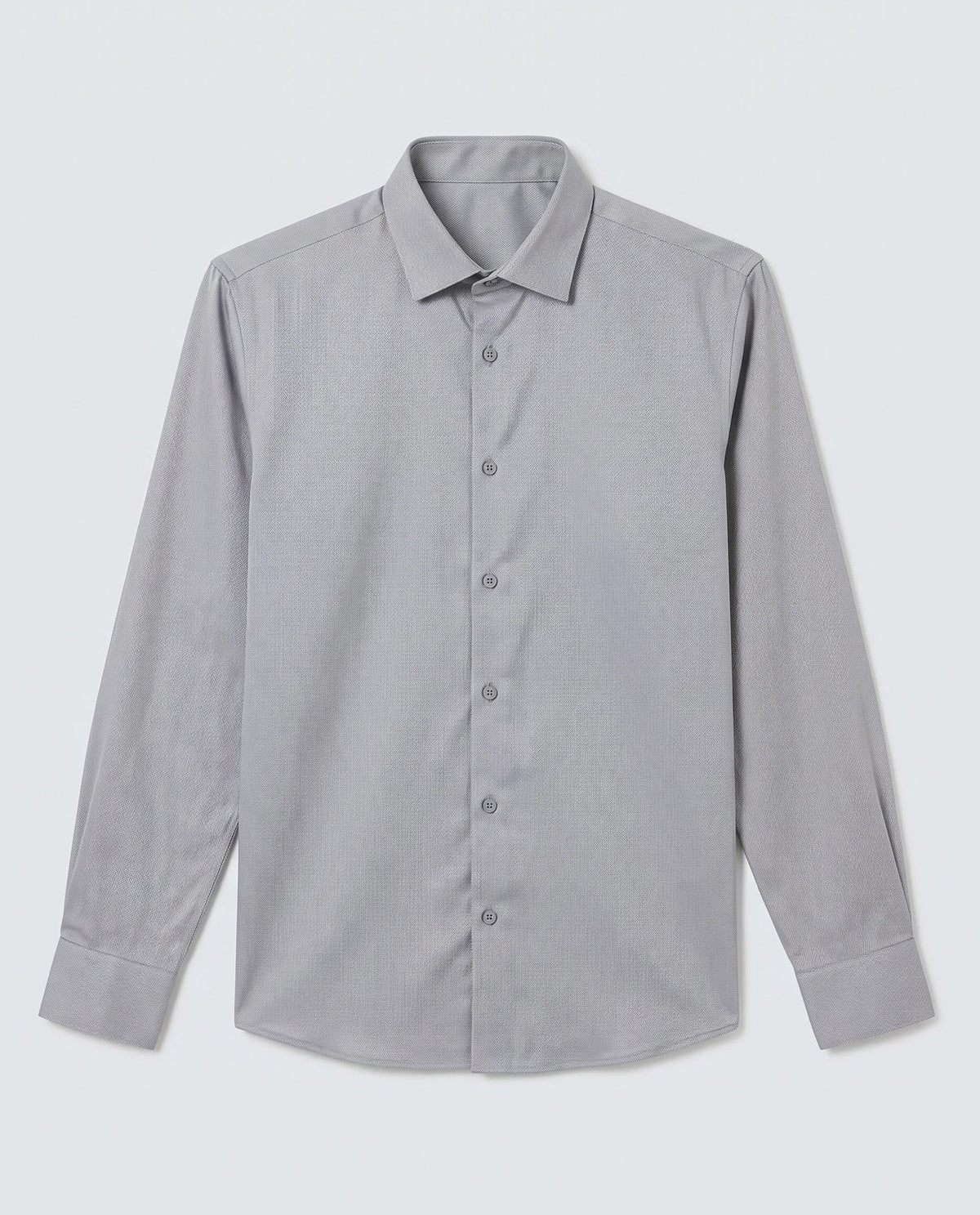 Rare Rabbit Men's Mer-Ss26 Grey Viscose Blend Fabric Full Sleeve Spread Collar Regular Fit Plain Shirt