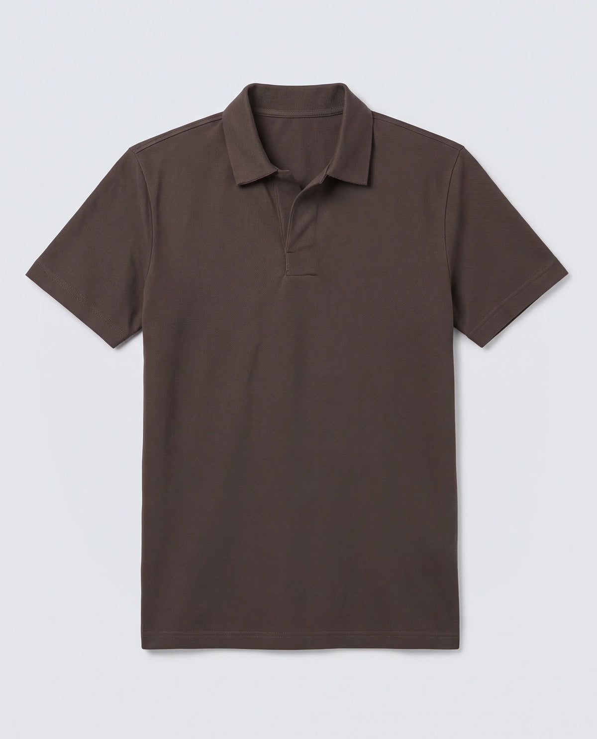 Rare Rabbit Men's Mers Brown Cotton Fabric Half Sleeve Spread Collar Regular Fit Plain Polo