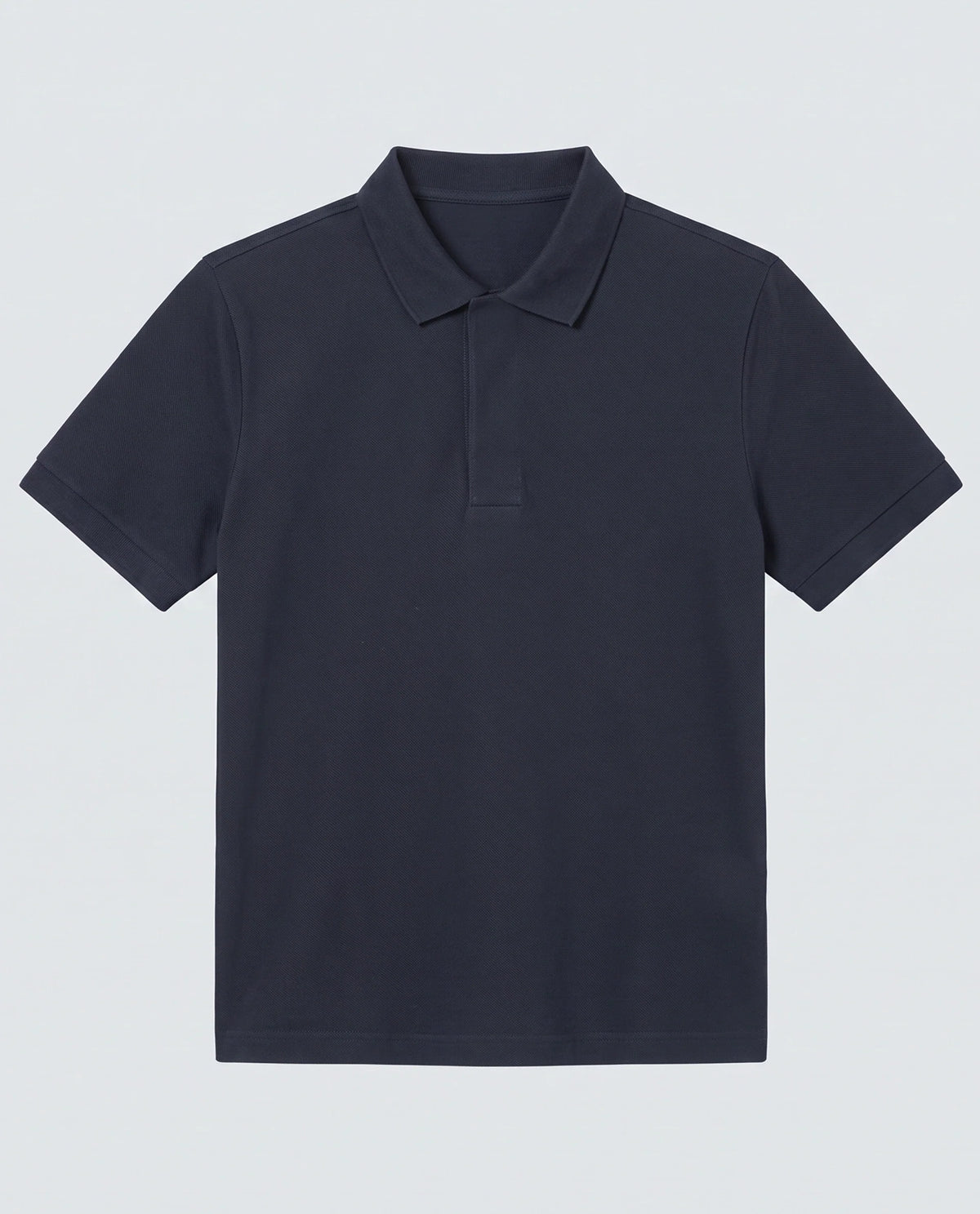 Rare Rabbit Men's Mers Dark Navy Cotton Fabric Half Sleeve Spread Collar Regular Fit Plain Polo