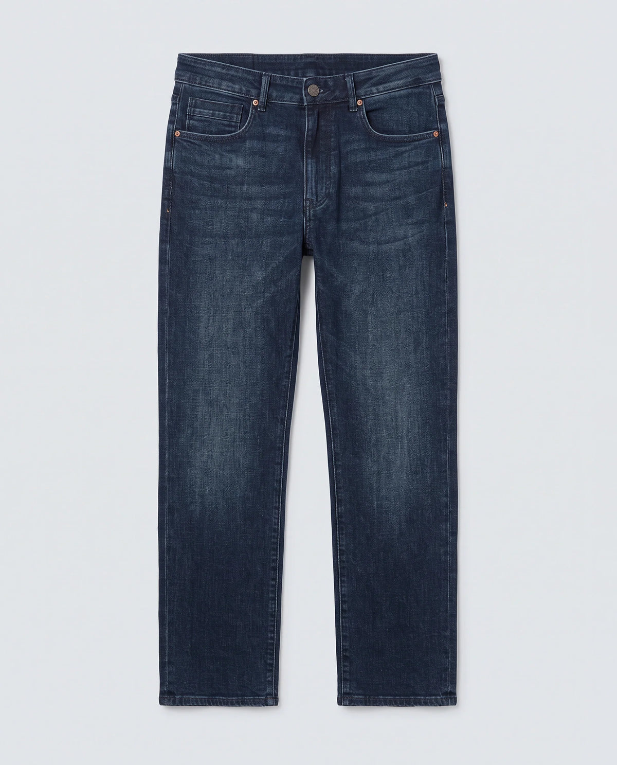 Rare Rabbit Men's Mond Dark Blue Cotton Blend Fabric Morris Regular Fit Plain Jeans
