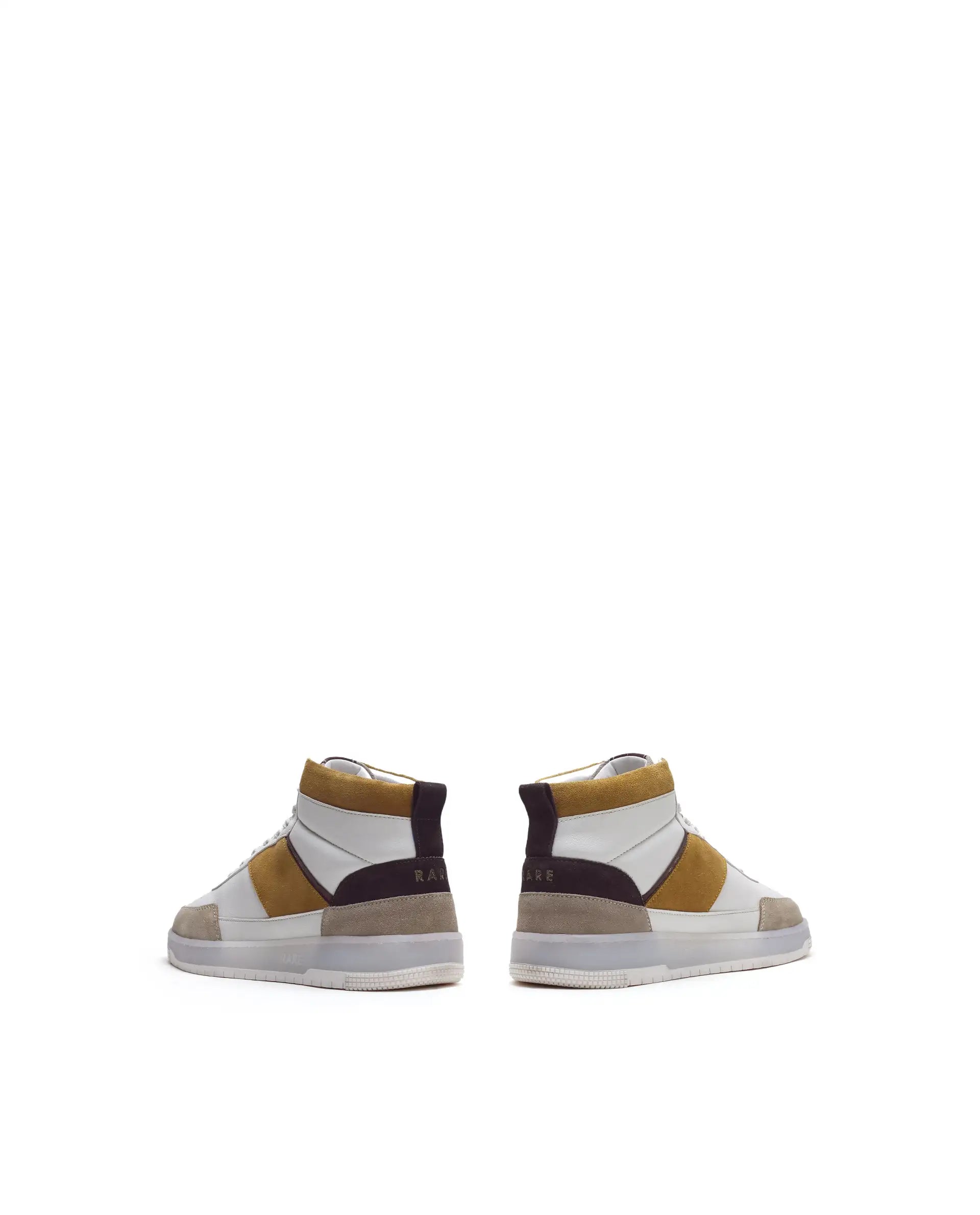 Rare Rabbit Men's Ignite Mustard Micro Fiber Leather Sneaker