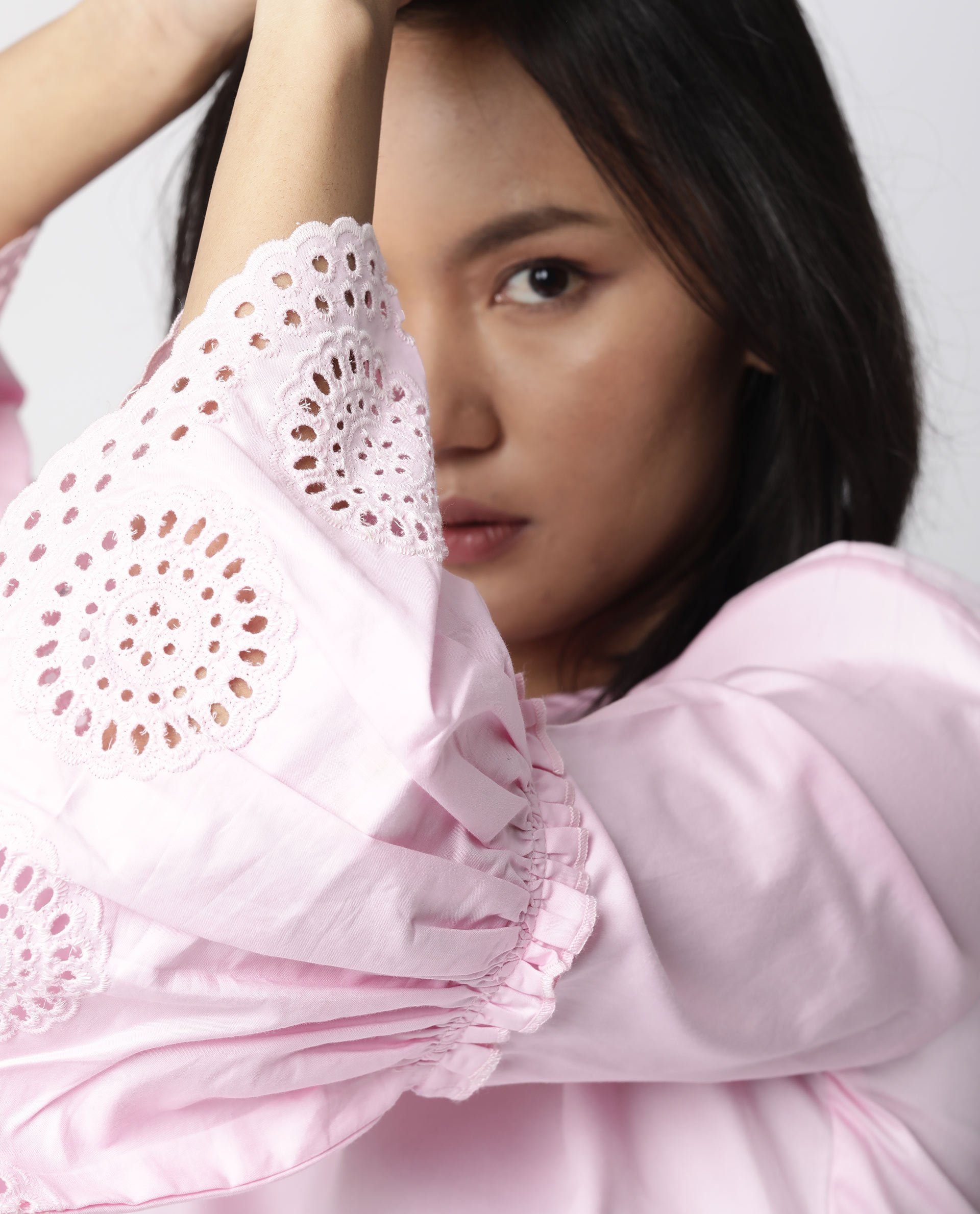 Rareism Women Lord Pink Top Full Sleeves Solid