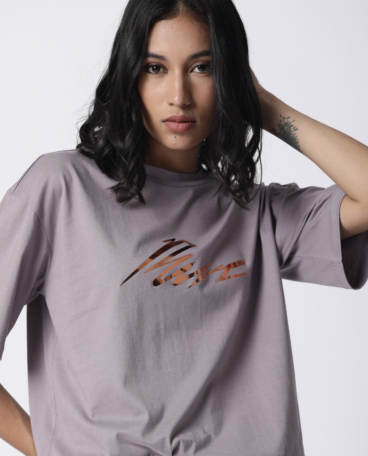 Rareism Women Niki Purple T-Shirt Short Sleeves