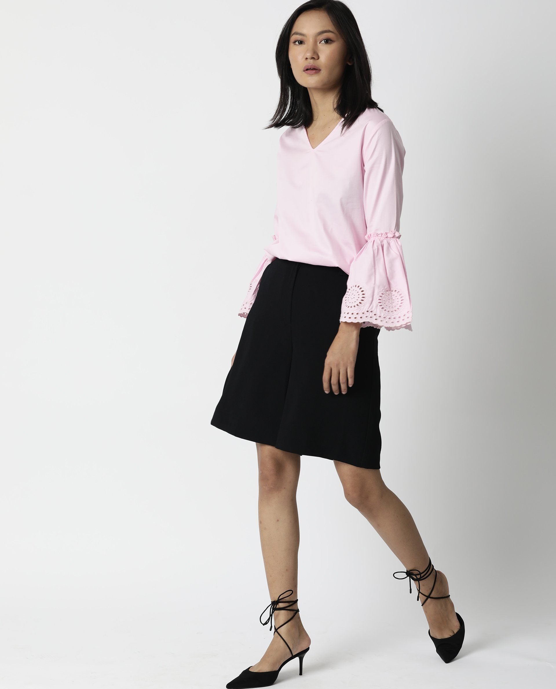 Rareism Women Lord Pink Top Full Sleeves Solid