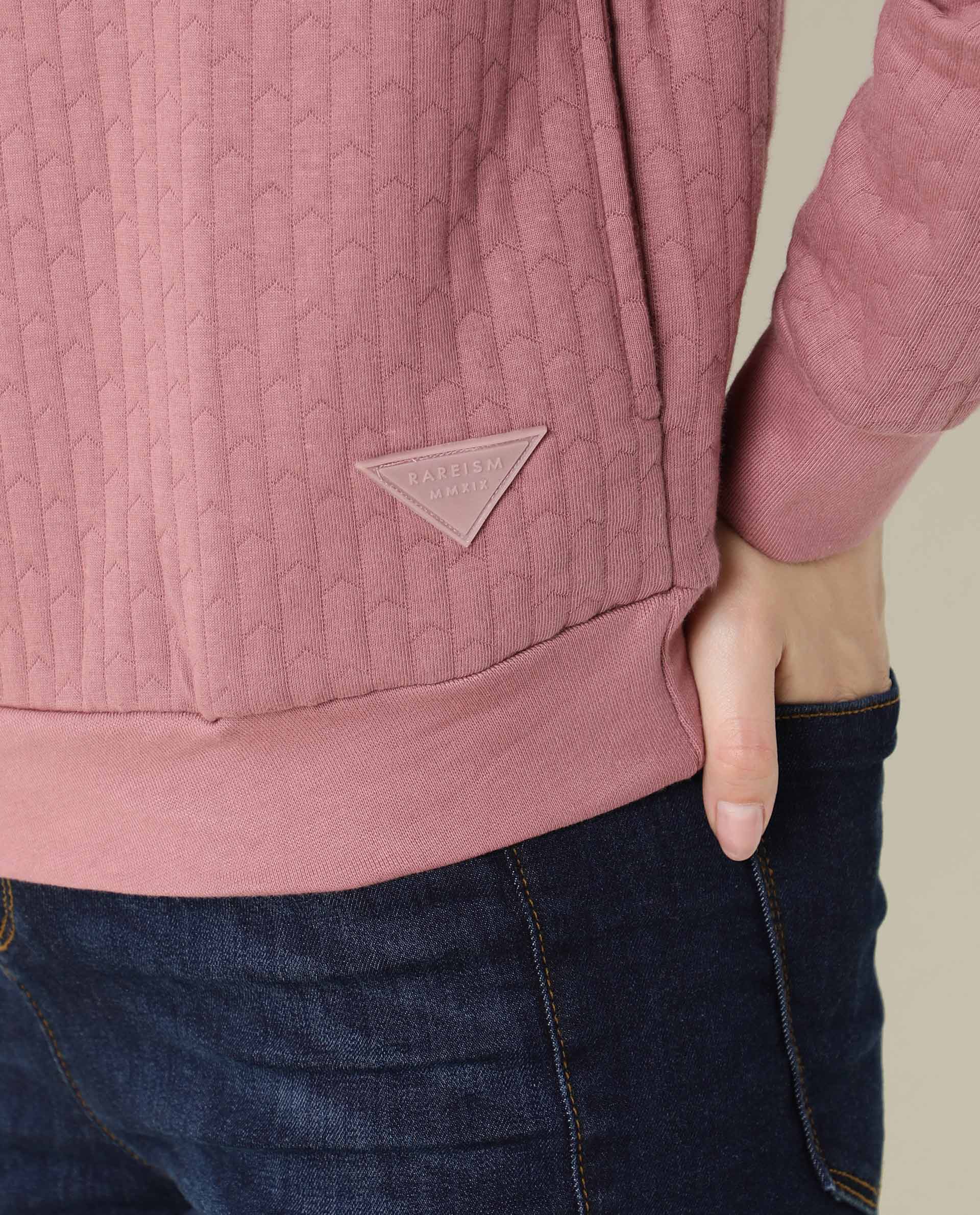 Rareism Women Sid Pink Sweatshirt Solid