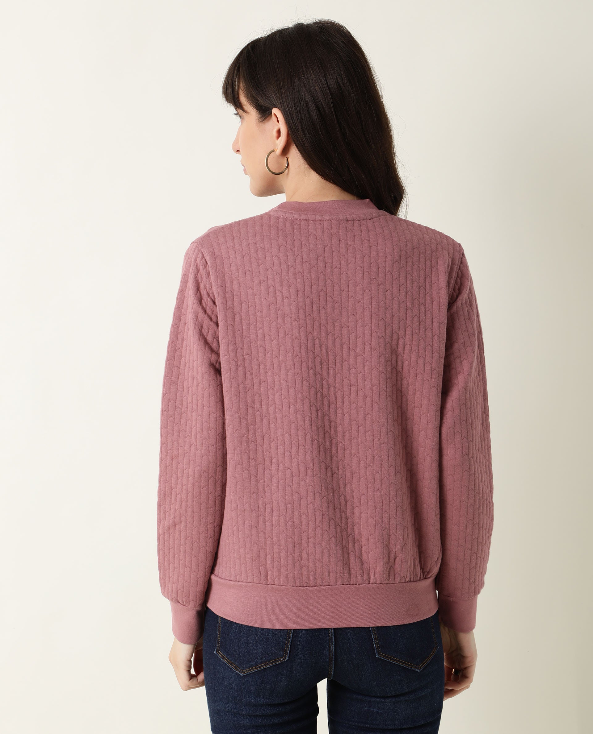 Rareism Women Sid Pink Sweatshirt Solid