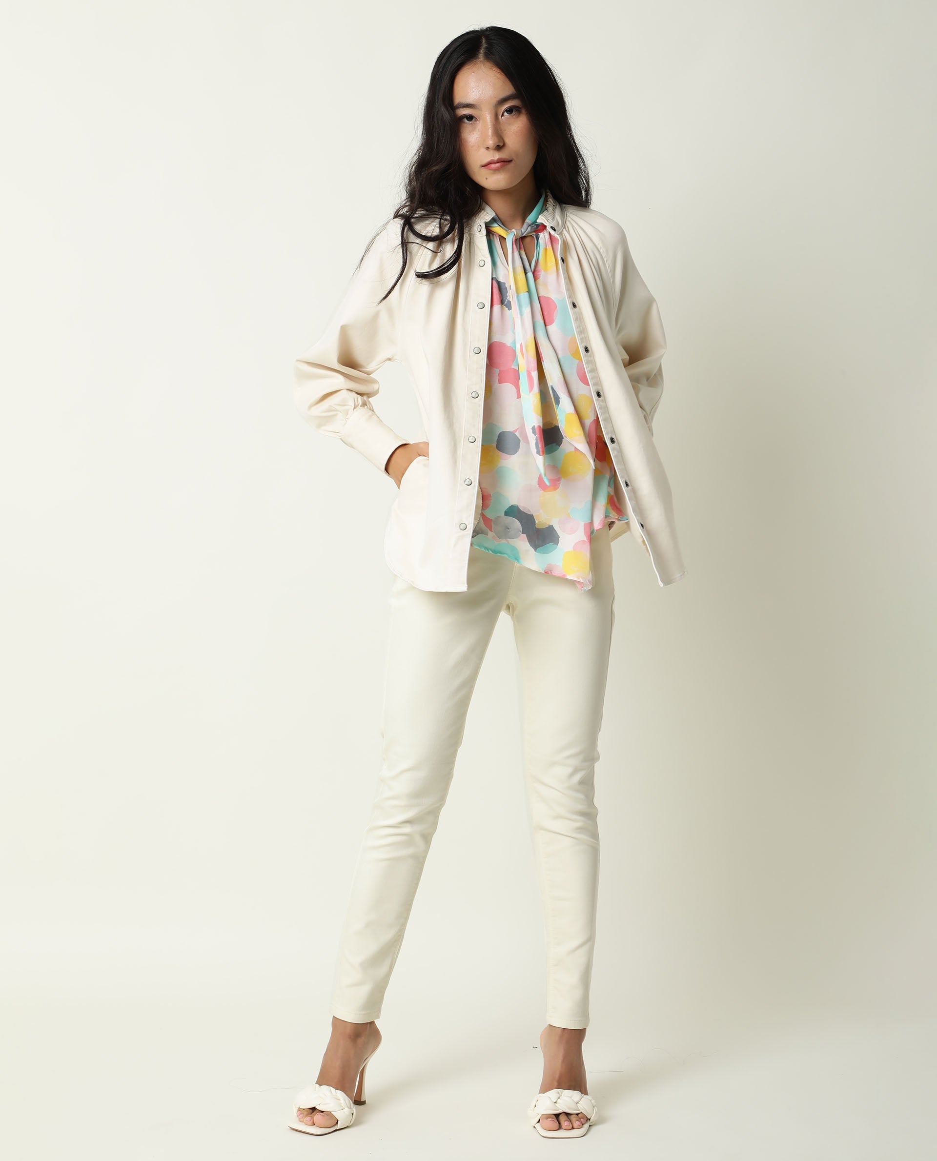 Rareism Womens Isro Pink Top Modal Fabric Regular Fit Sleeveless Mandarin Neck