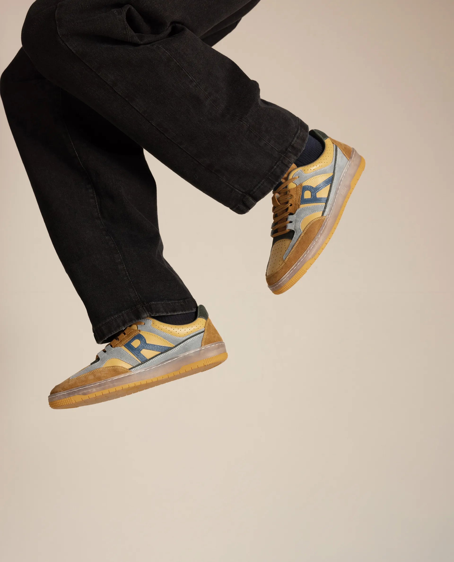 Rare Rabbit Men Inferno Yellow Lace-Up Closure Sneaker