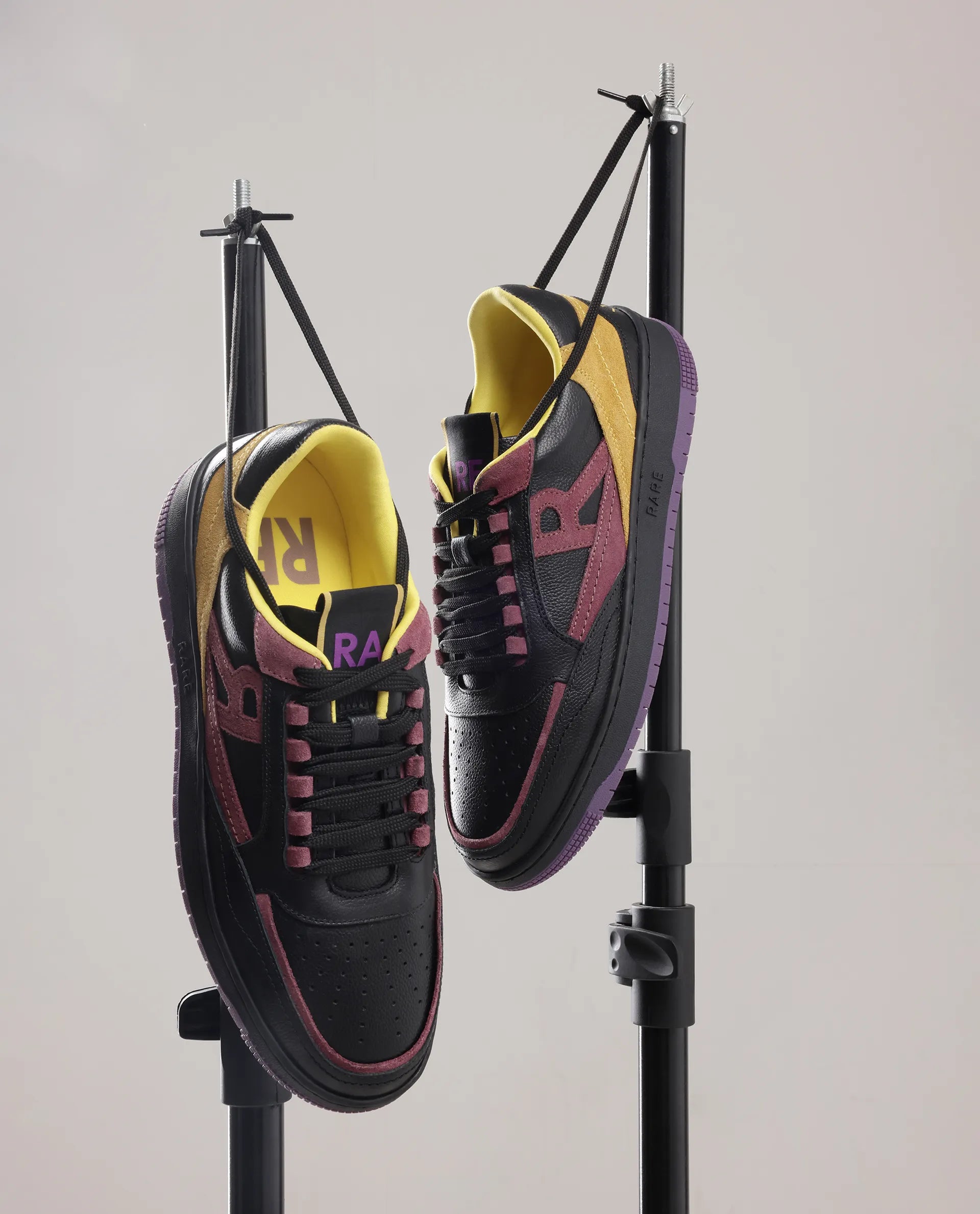 Rare Rabbit Men Inferno Black Lace-Up Closure Sneaker