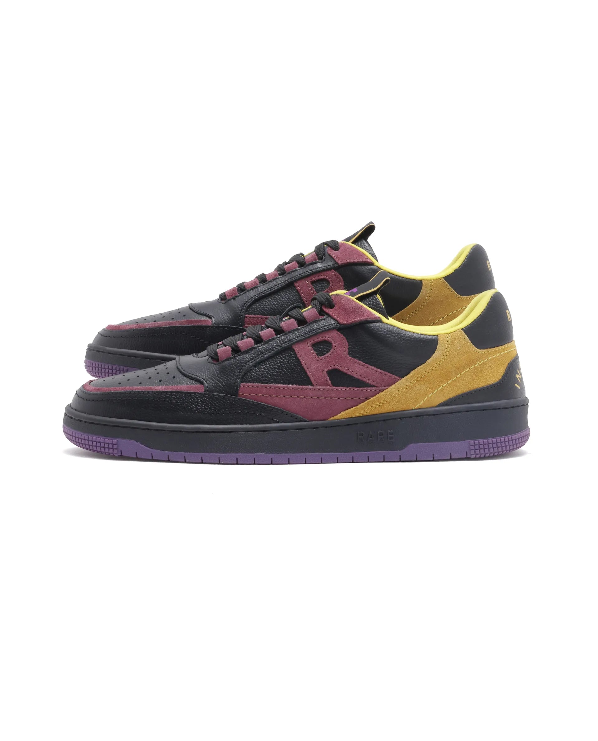 Rare Rabbit Men Inferno Black Lace-Up Closure Sneaker