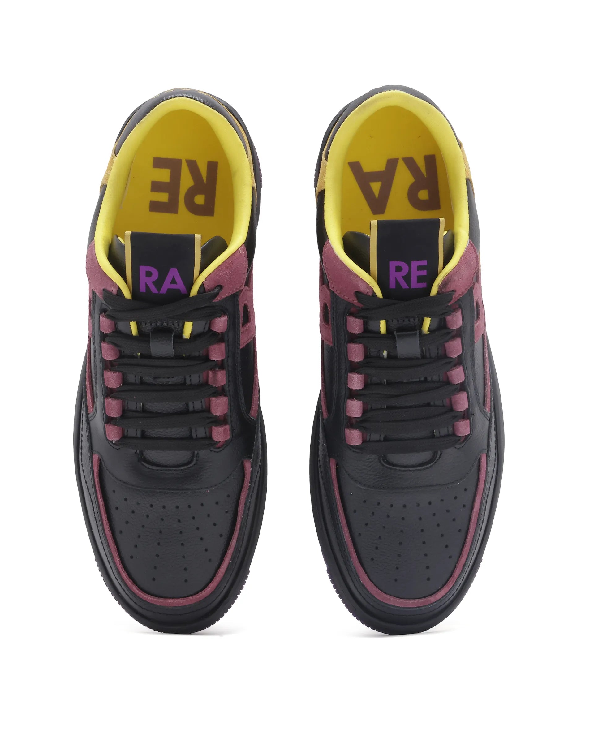 Rare Rabbit Men Inferno Black Lace-Up Closure Sneaker