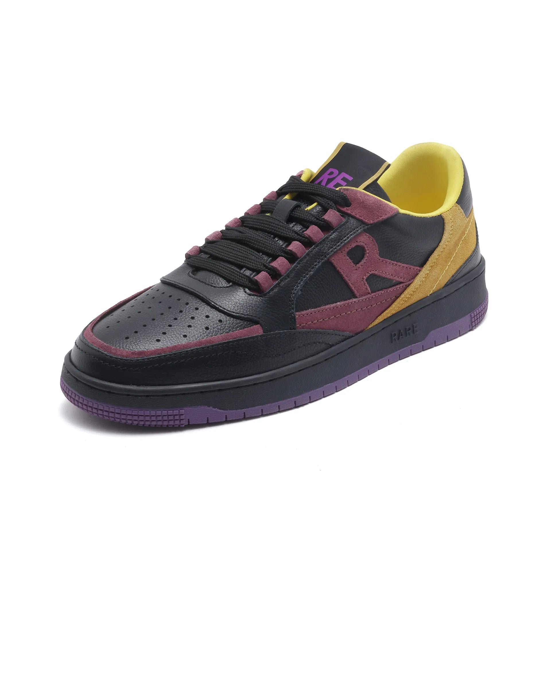 Rare Rabbit Men Inferno Black Lace-Up Closure Sneaker