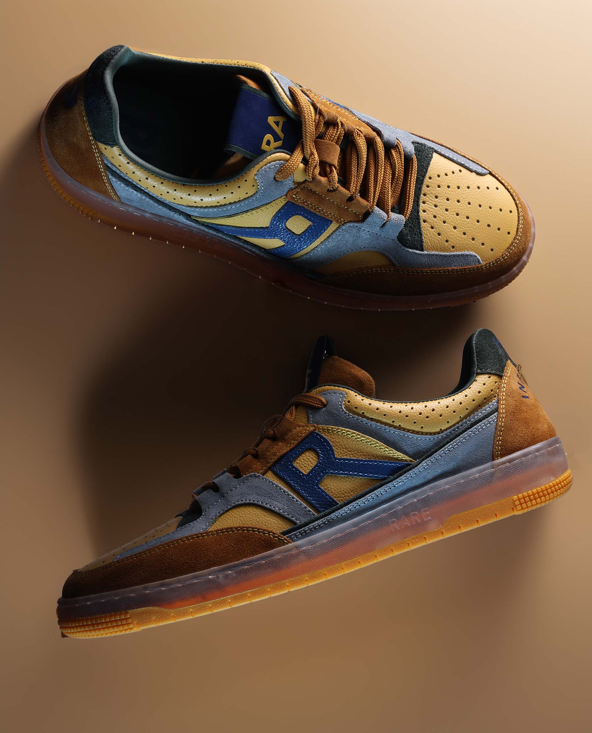 Rare Rabbit Men Inferno Yellow Lace-Up Closure Sneaker