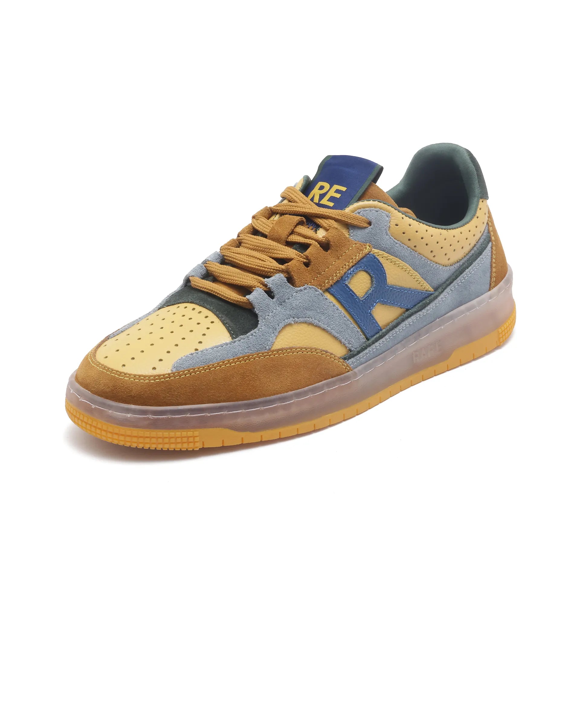 Rare Rabbit Men Inferno Yellow Lace-Up Closure Sneaker