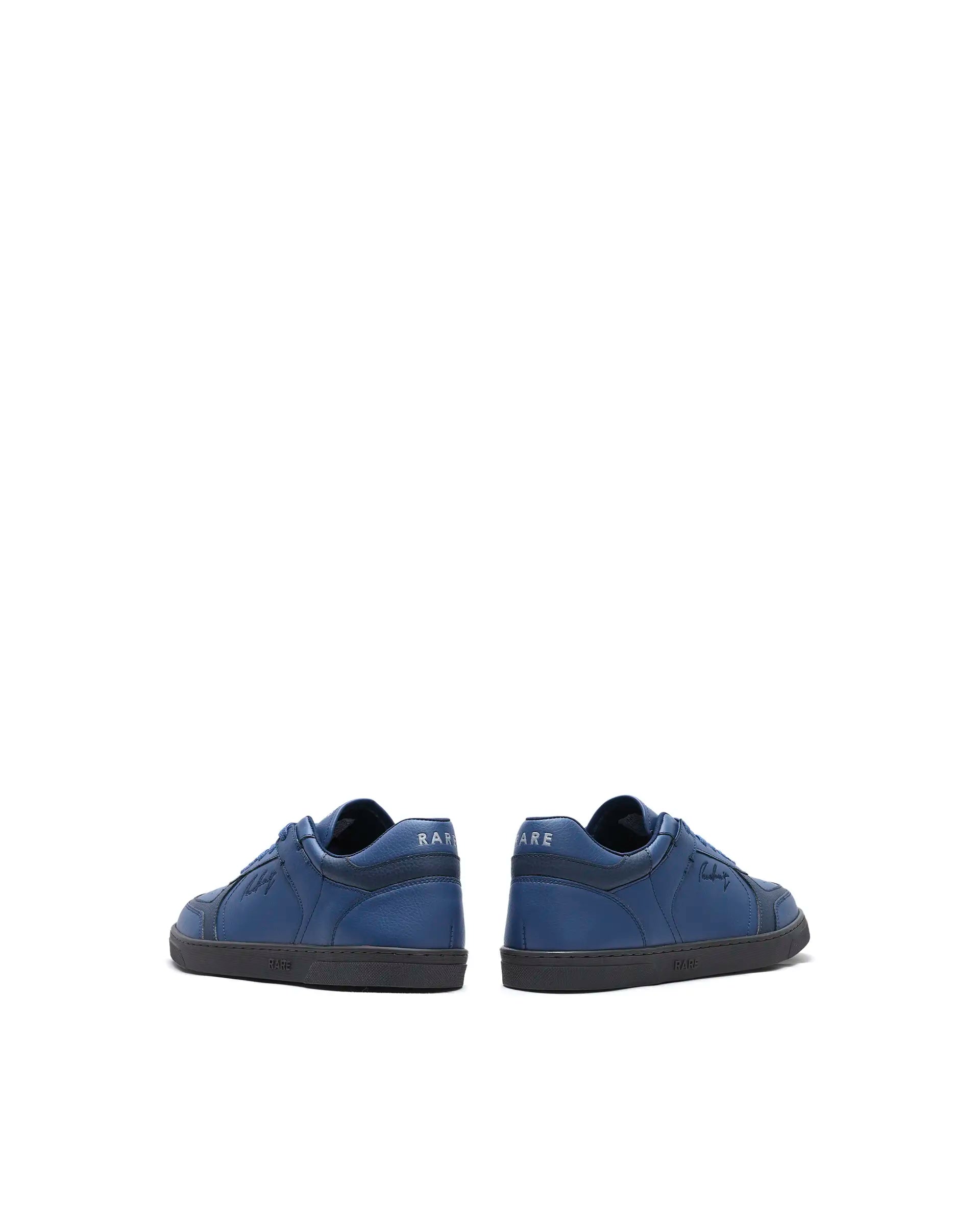 Rare Rabbit Men's Inforo Navy Micro Leather Sneaker