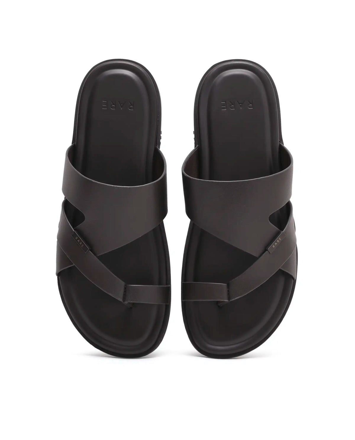Rarez Men's Ivy Dark Coorg Coffee Leather Regular Sandal