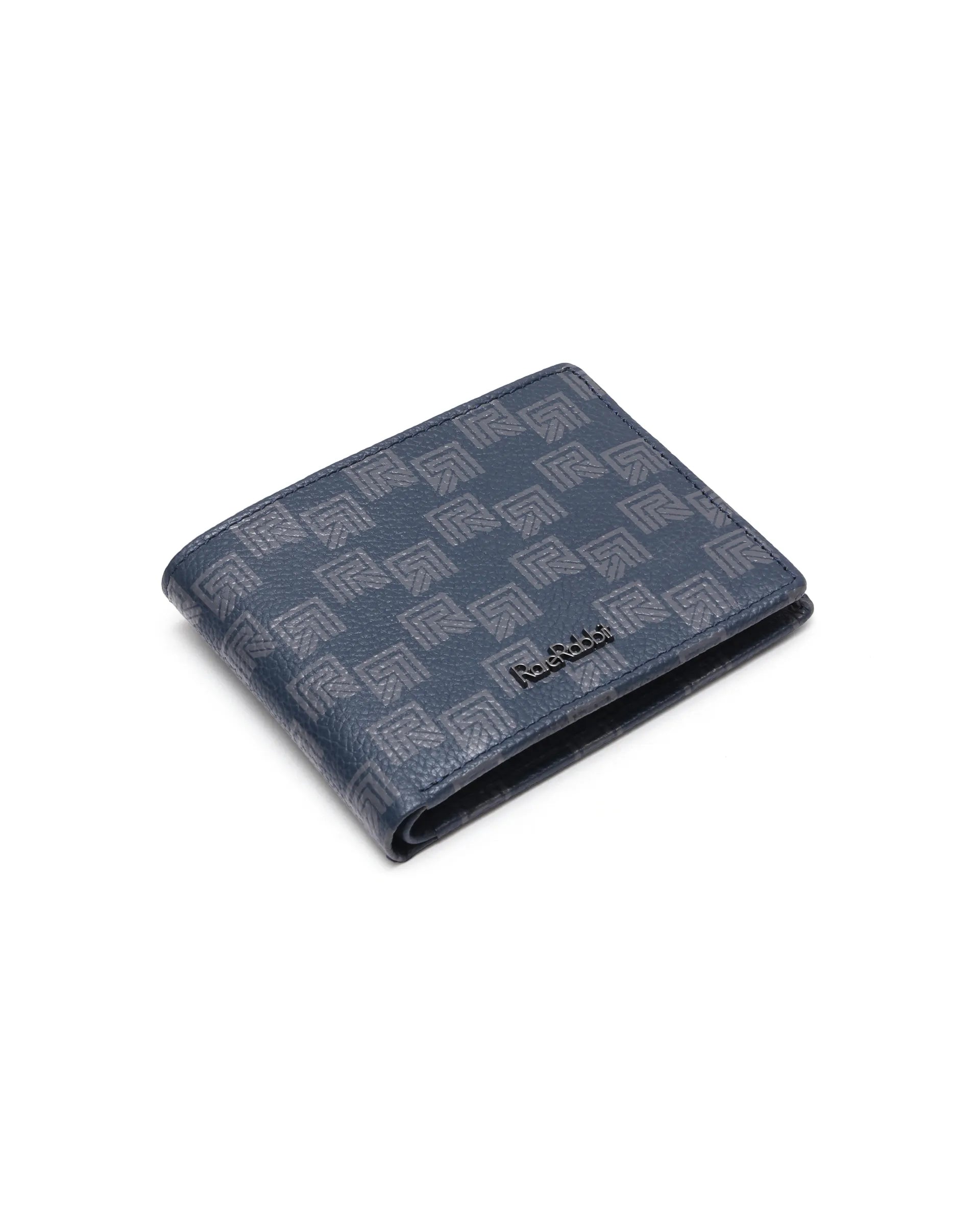 Rare Rabbit Men Izmir Blue Leather Wallet