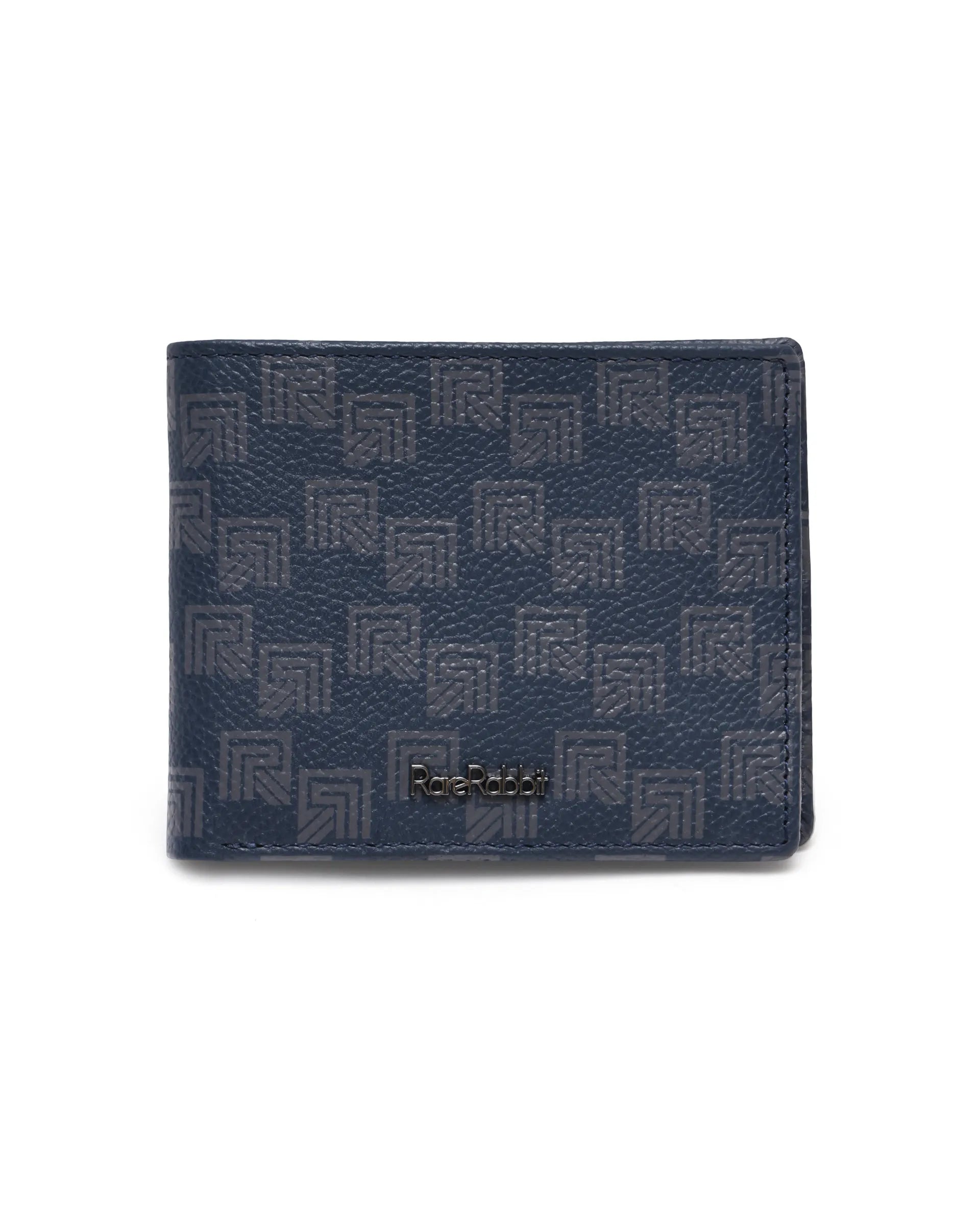 Rare Rabbit Men Izmir Blue Leather Wallet