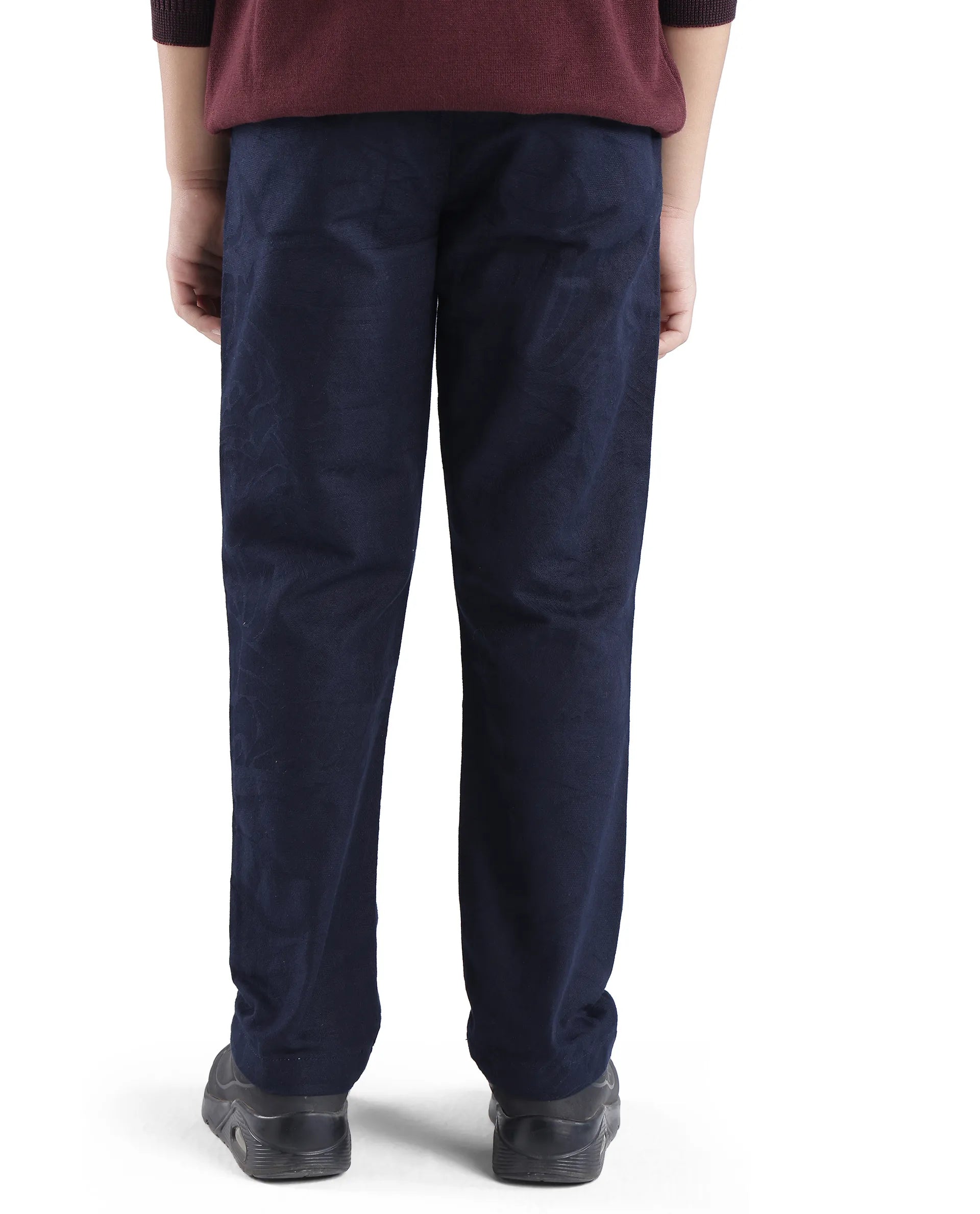 Rare Ones Kids Jack Navy Cotton Solid Trouser