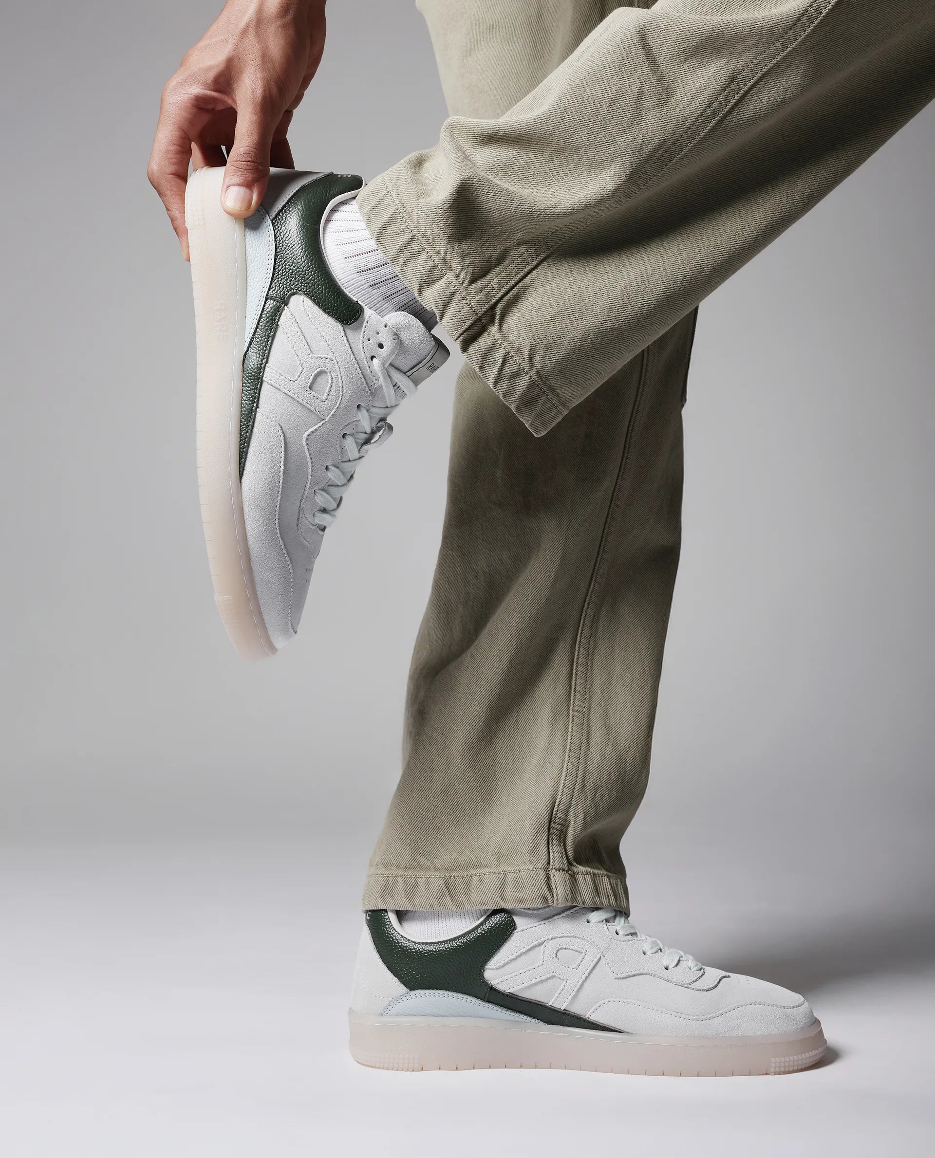 Rare Rabbit Men Jade White Lace-Up Closure Sneaker