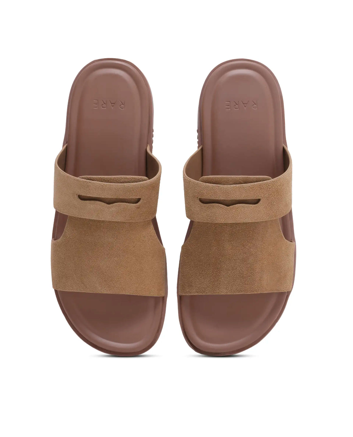 Rarez Men's Jaxa Light Warm Tan Leather Regular Sandal