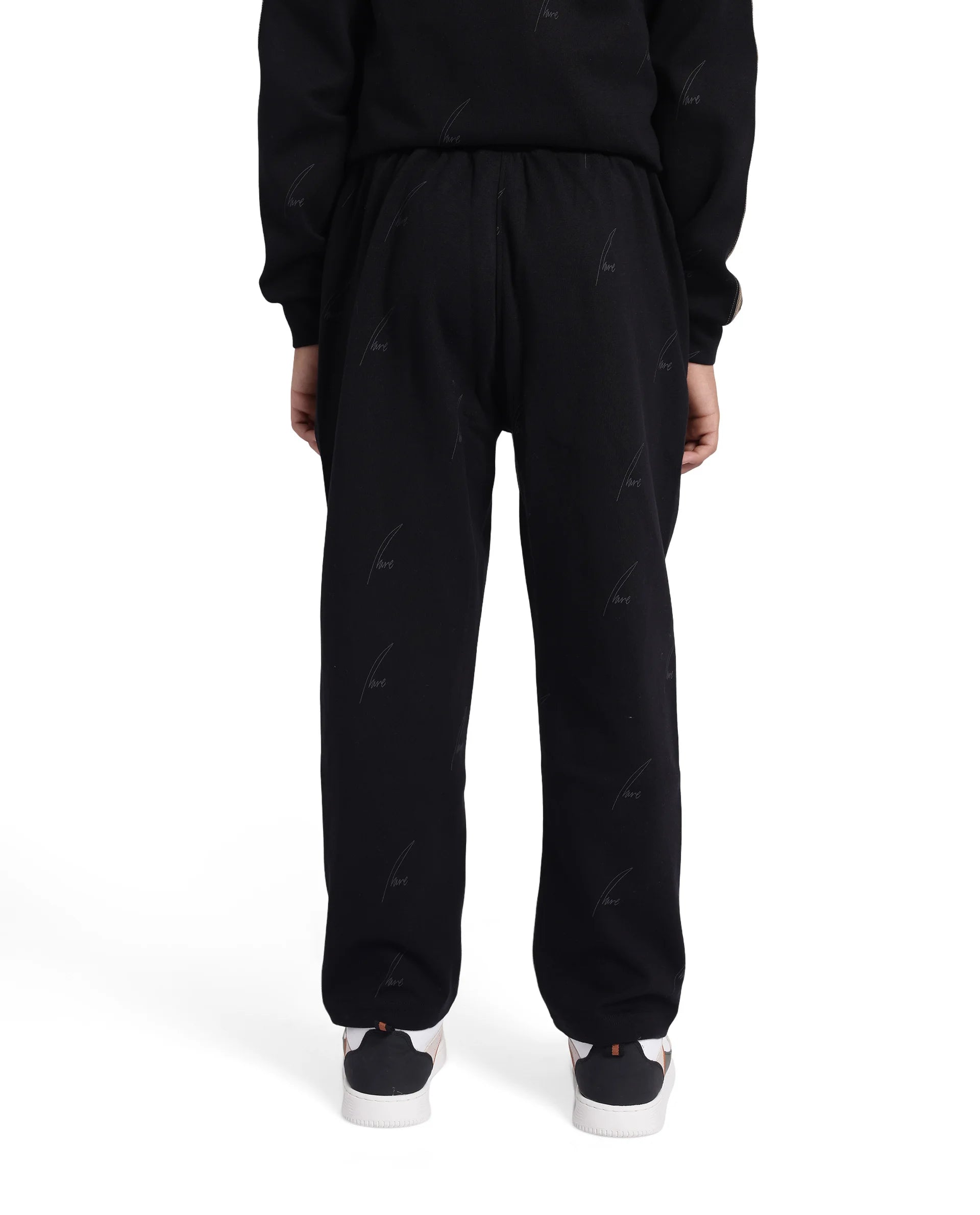 Rare Ones Kids Jeck Black Cotton Poly Jelly Print Trackpant