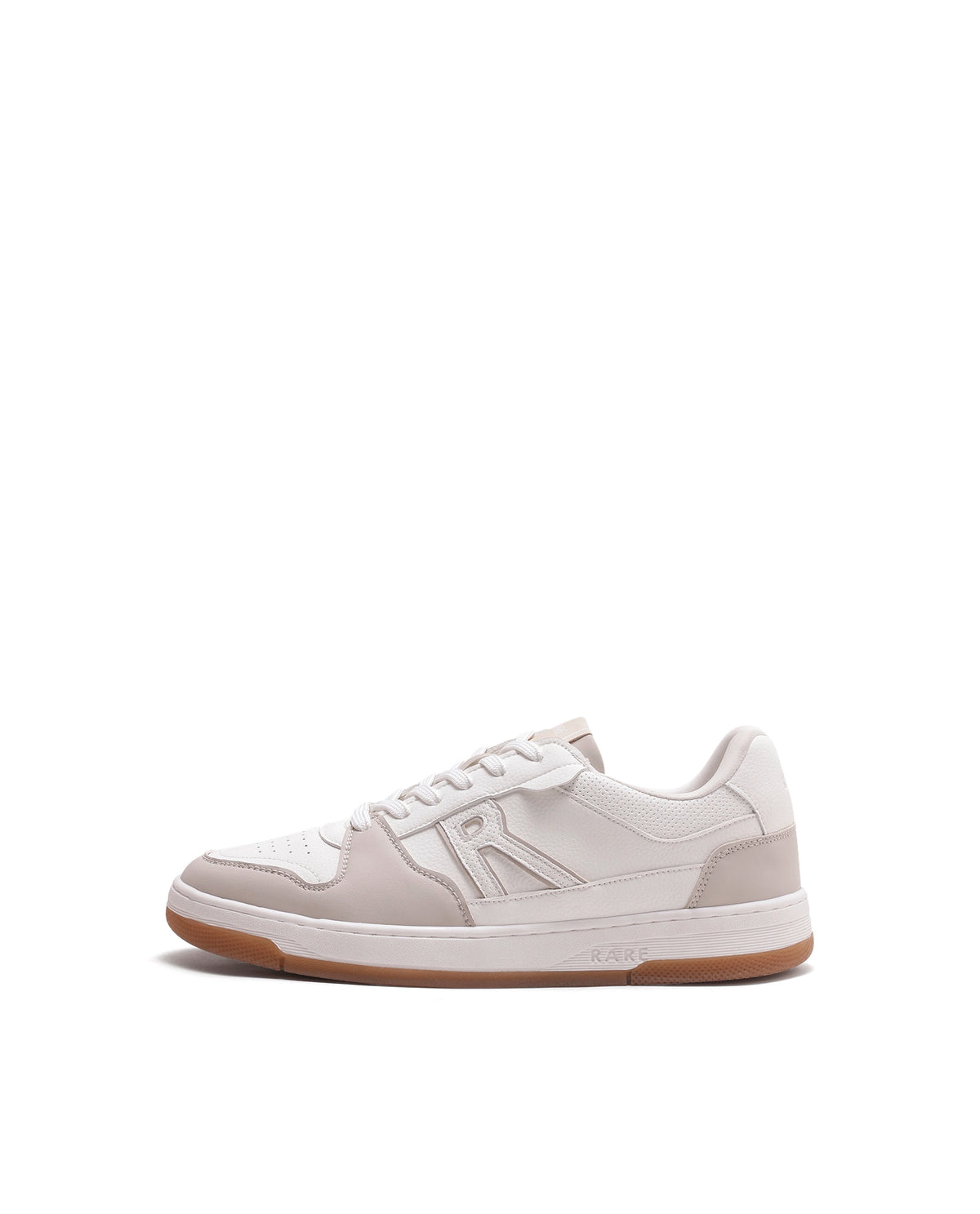 Rarez Men's Jon Primary White Micro Fiber Sneaker