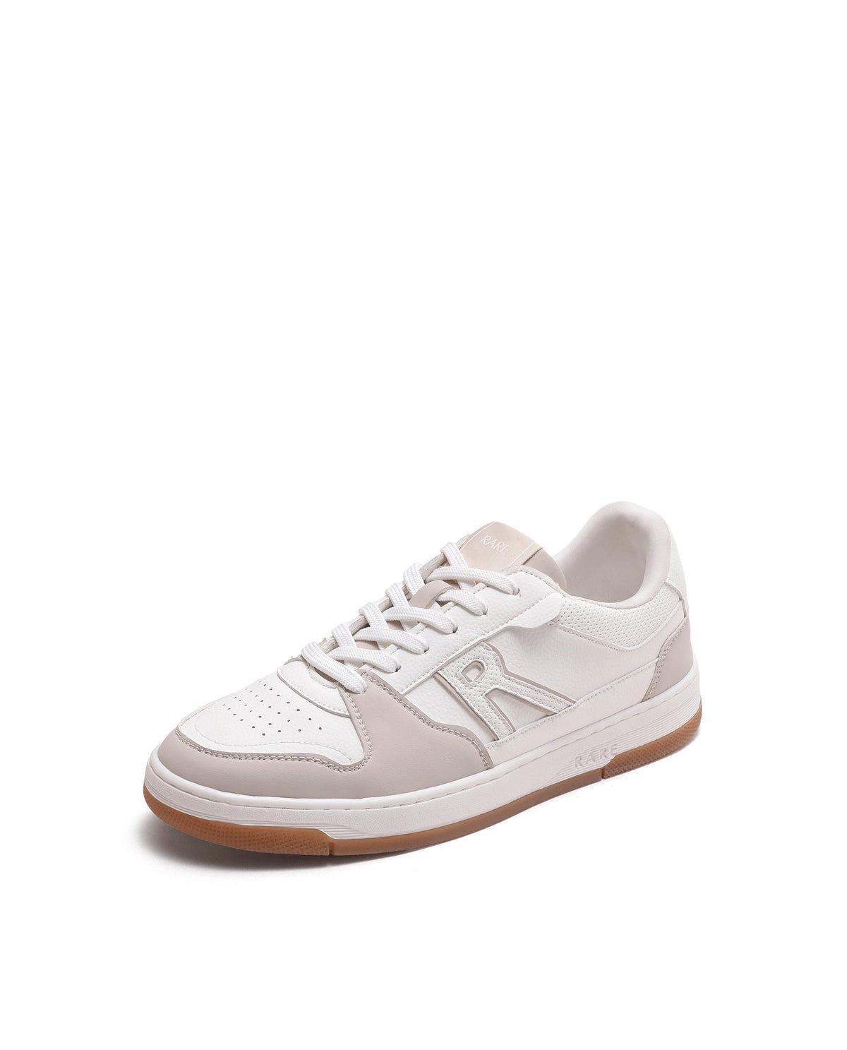 Rarez Men's Jon Primary White Micro Fiber Sneaker