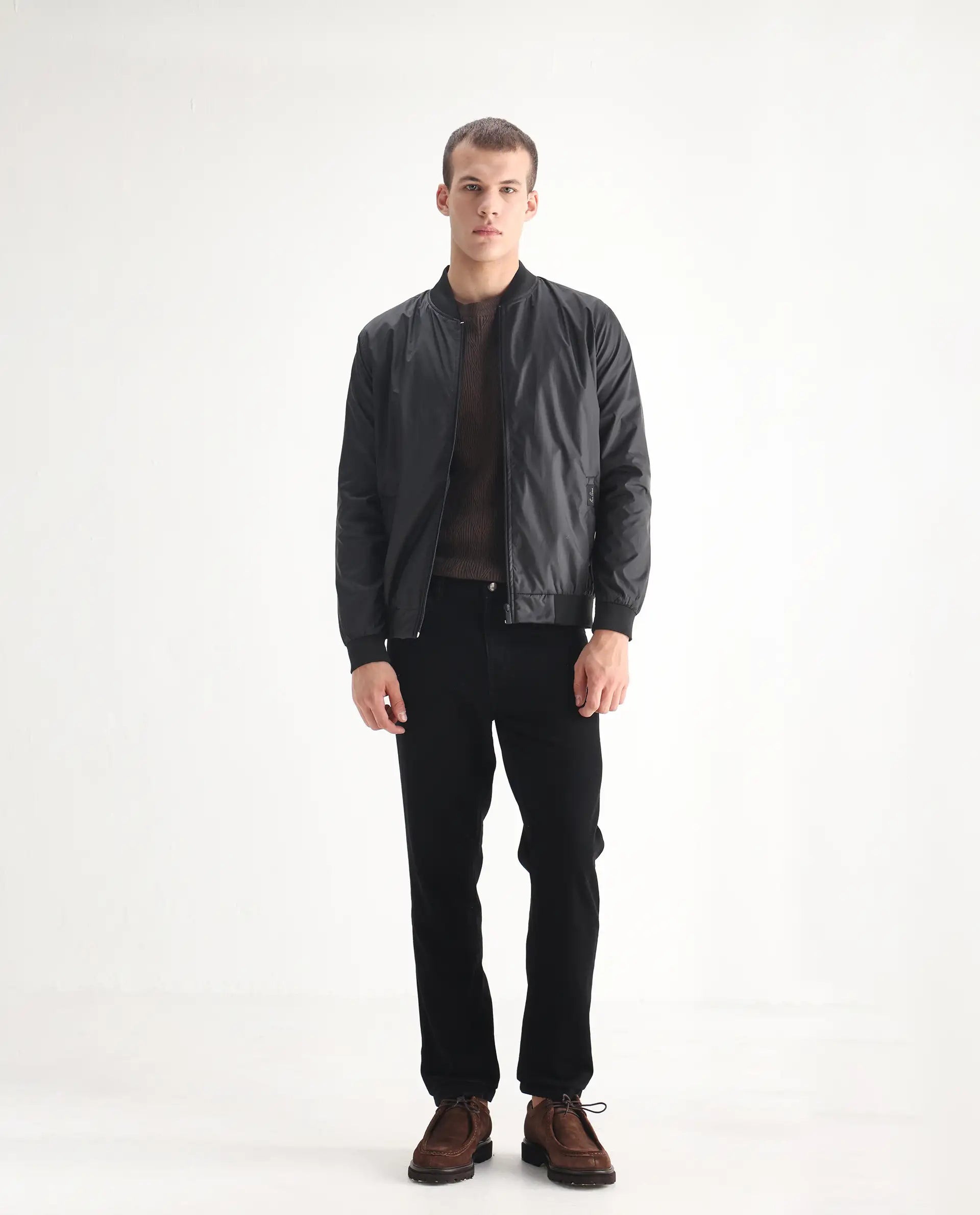 Rare Rabbit Men's Khal Black Cotton Plain Kurt Carrot Fit Jeans