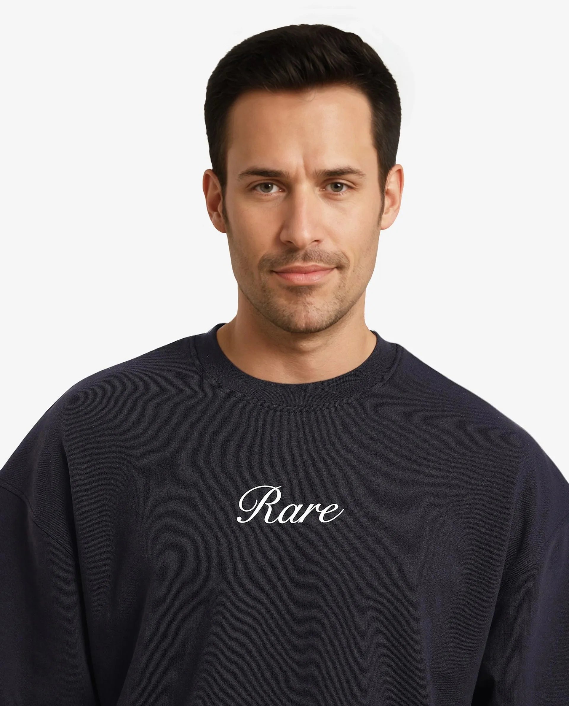 Rare Rabbit Men's Lain Black Cotton Blend Fabric Full Sleeve Crew Neck Boxy Fit Animal Sweatshirt