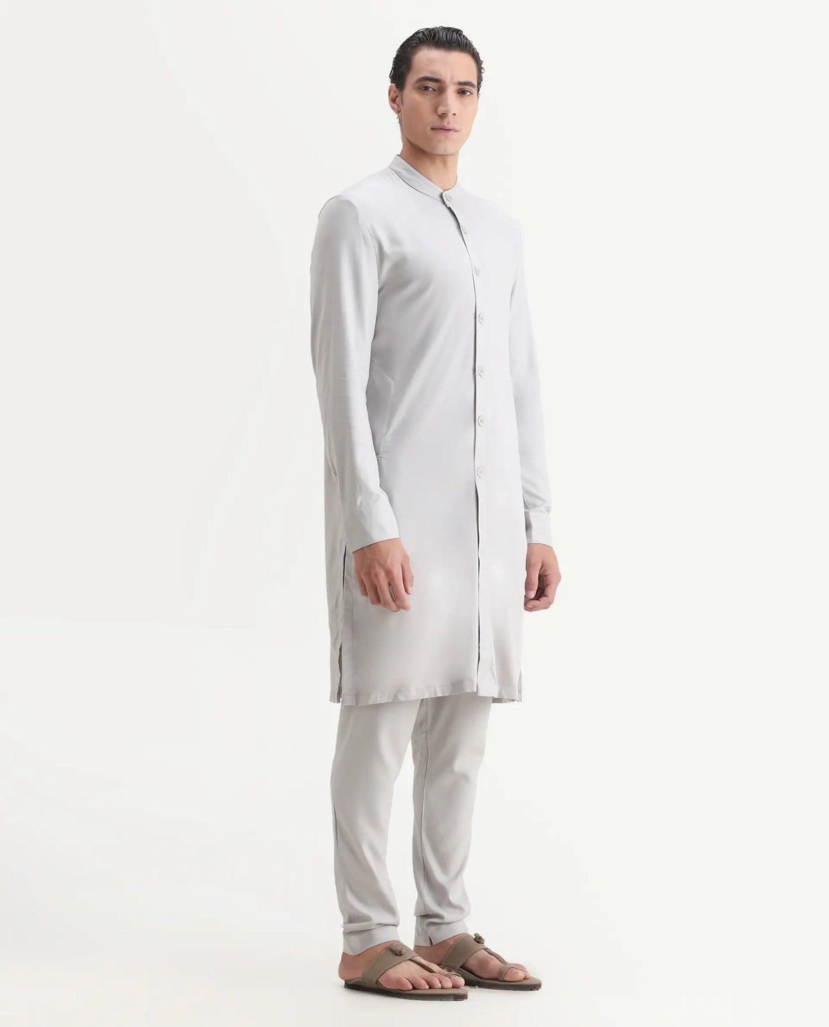 Rare Rabbit Men's Lasmosp Light Grey Pajama