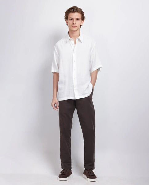 Rare Rabbit Men Layerr-2 Off White Cotton Fabric Full Sleeve Regular Fit Solid Shirt main image 0