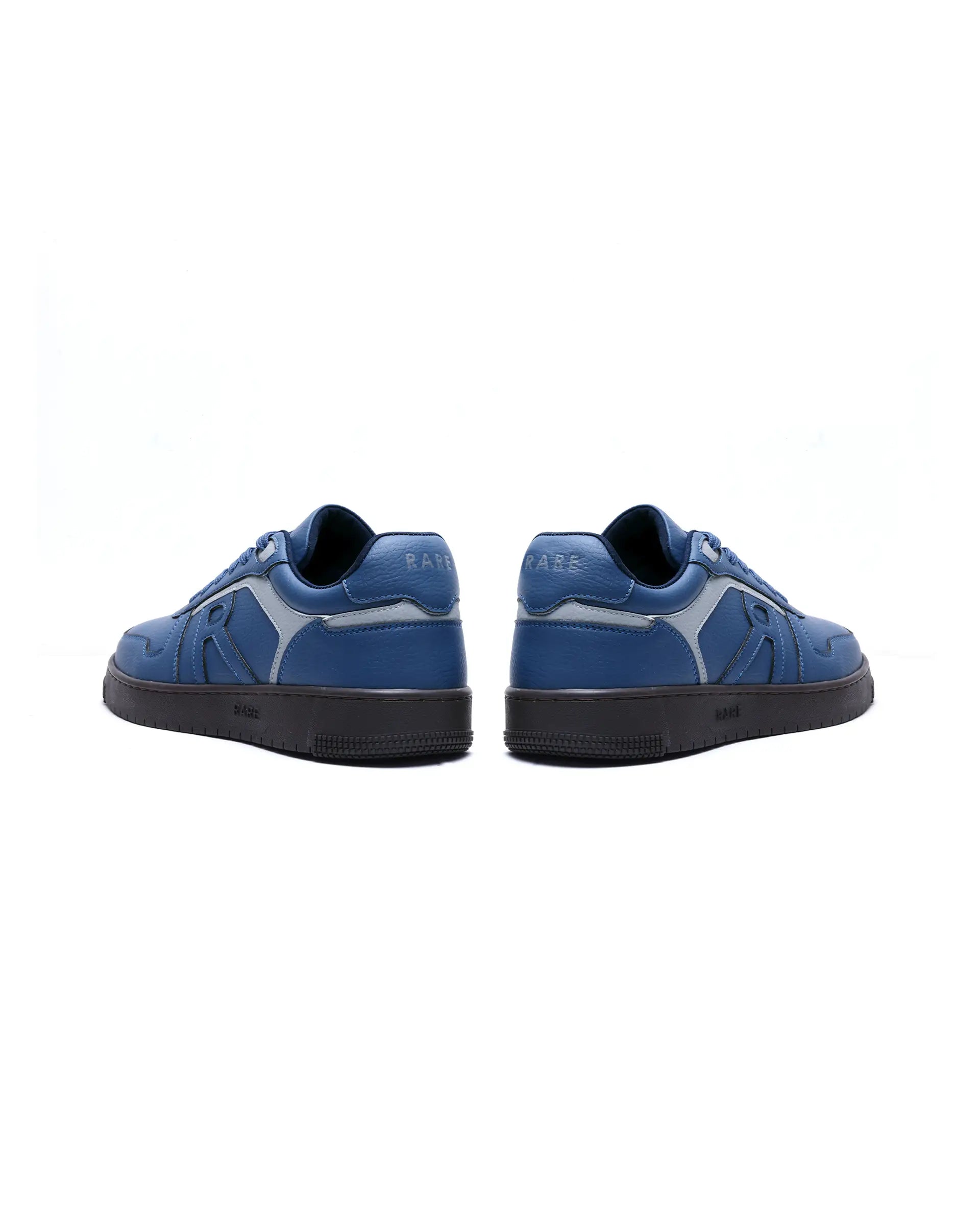 Rare Rabbit Men's Lexis Navy Micro Leather Sneaker