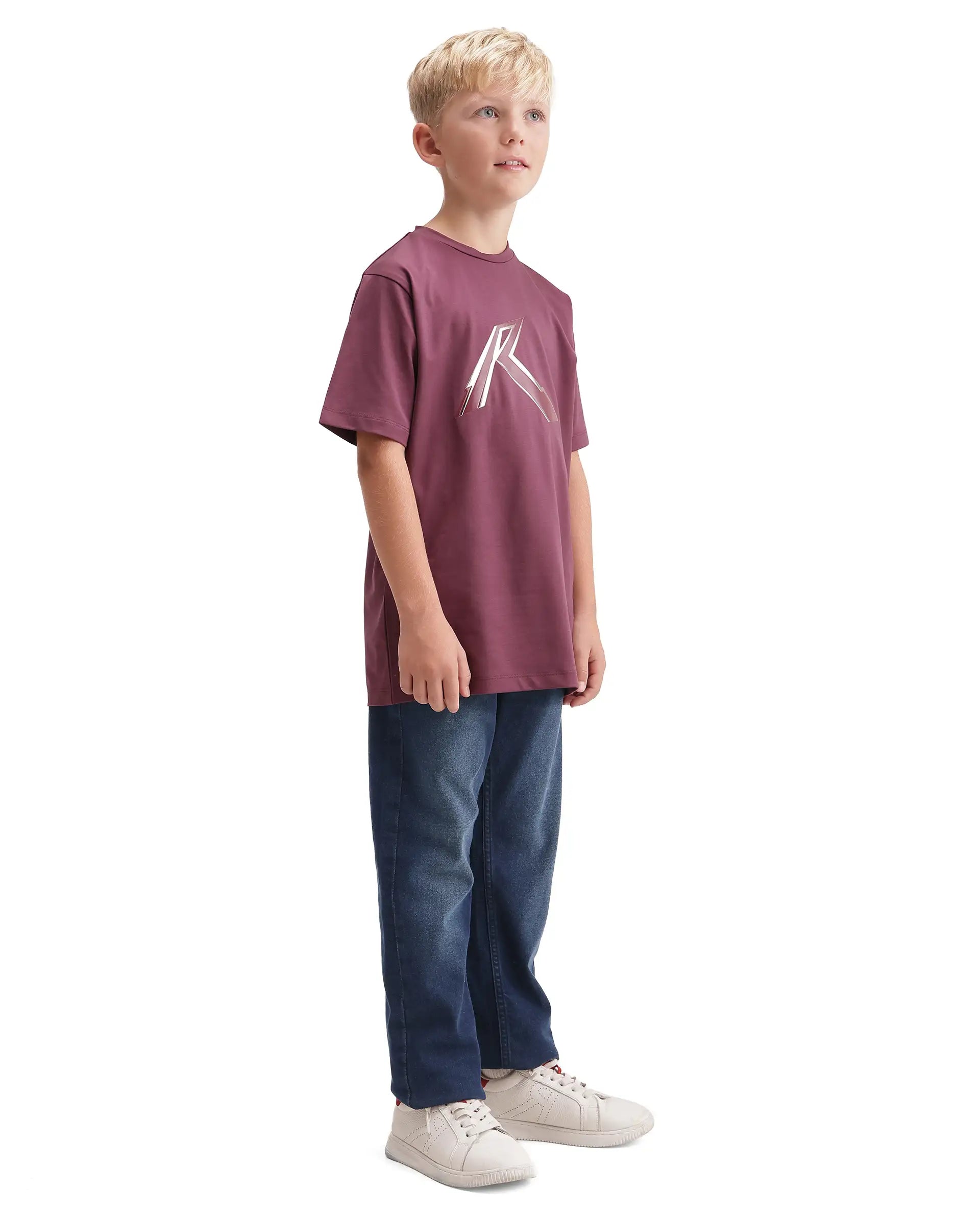 Rare Ones Kids Lifo Dark Blue Cotton Blend Fabric Drawstring Closure Regular Fit Plain Jeans